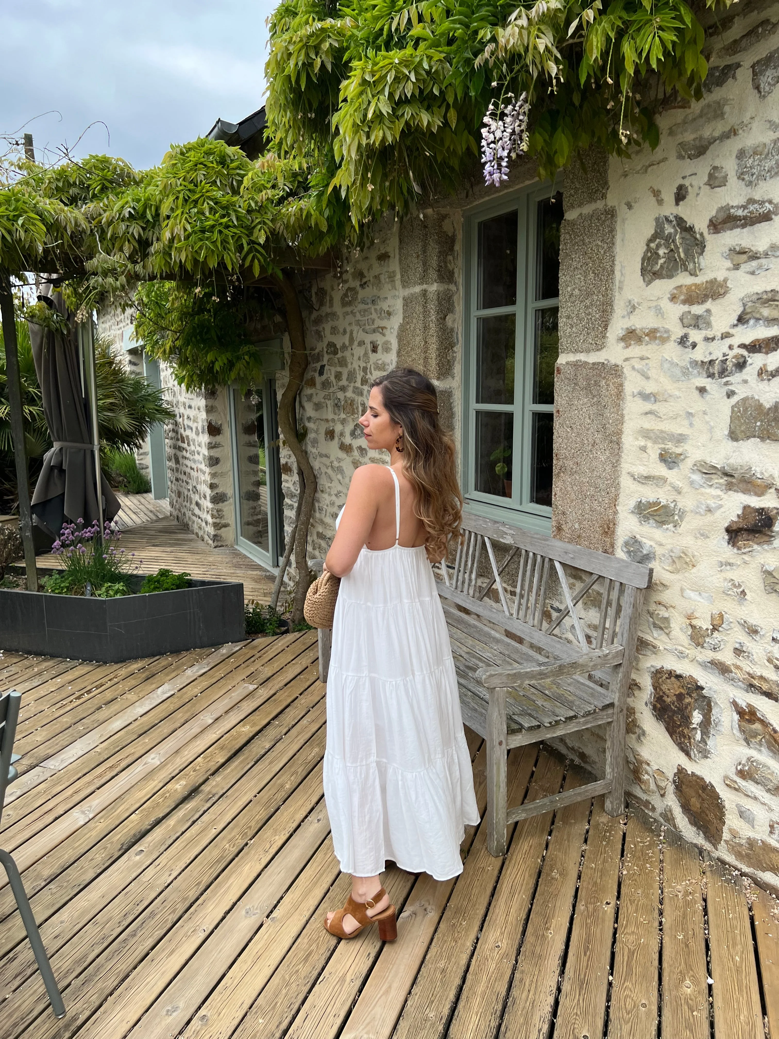 Robe Longue Louisa - Blanche - Image 9