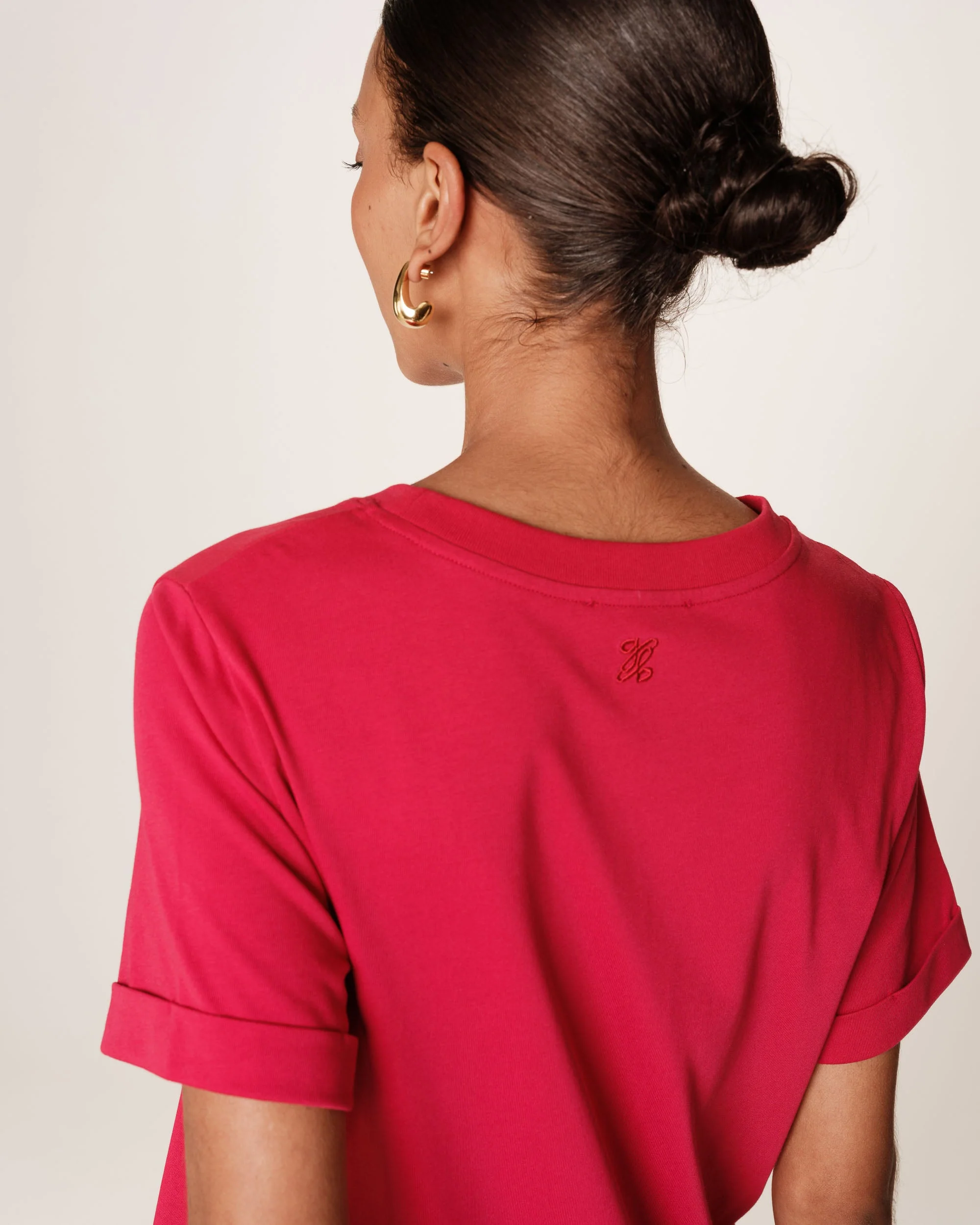 Robe Mi-Longue Rosalie - Cerise - Image 4