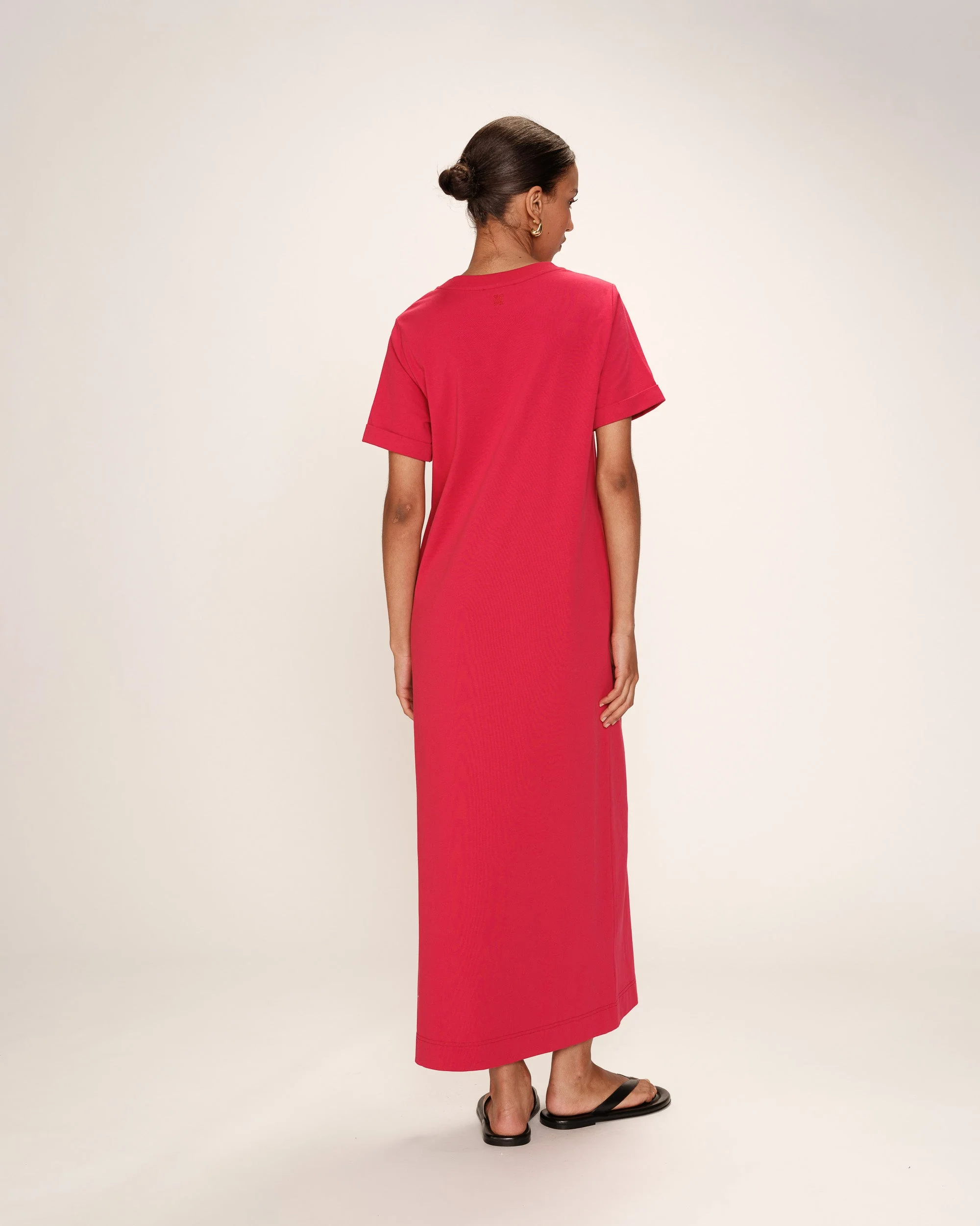 Robe Mi-Longue Rosalie - Cerise - Image 5