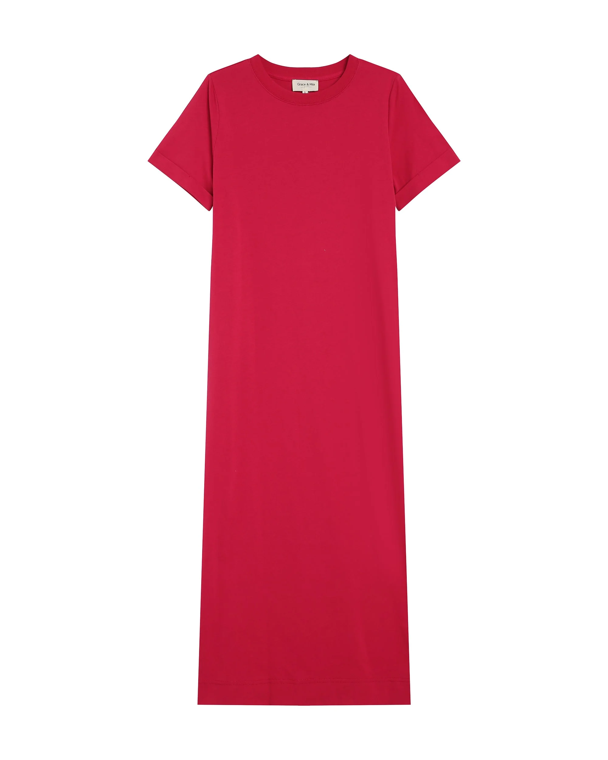 Robe Mi-Longue Rosalie - Cerise - Image 6