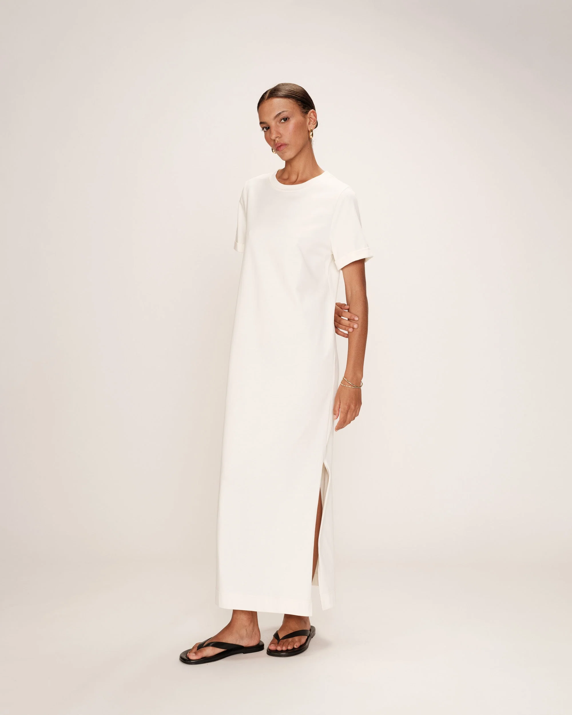 Robe Mi-Longue Rosalie - Ecru - Image 3