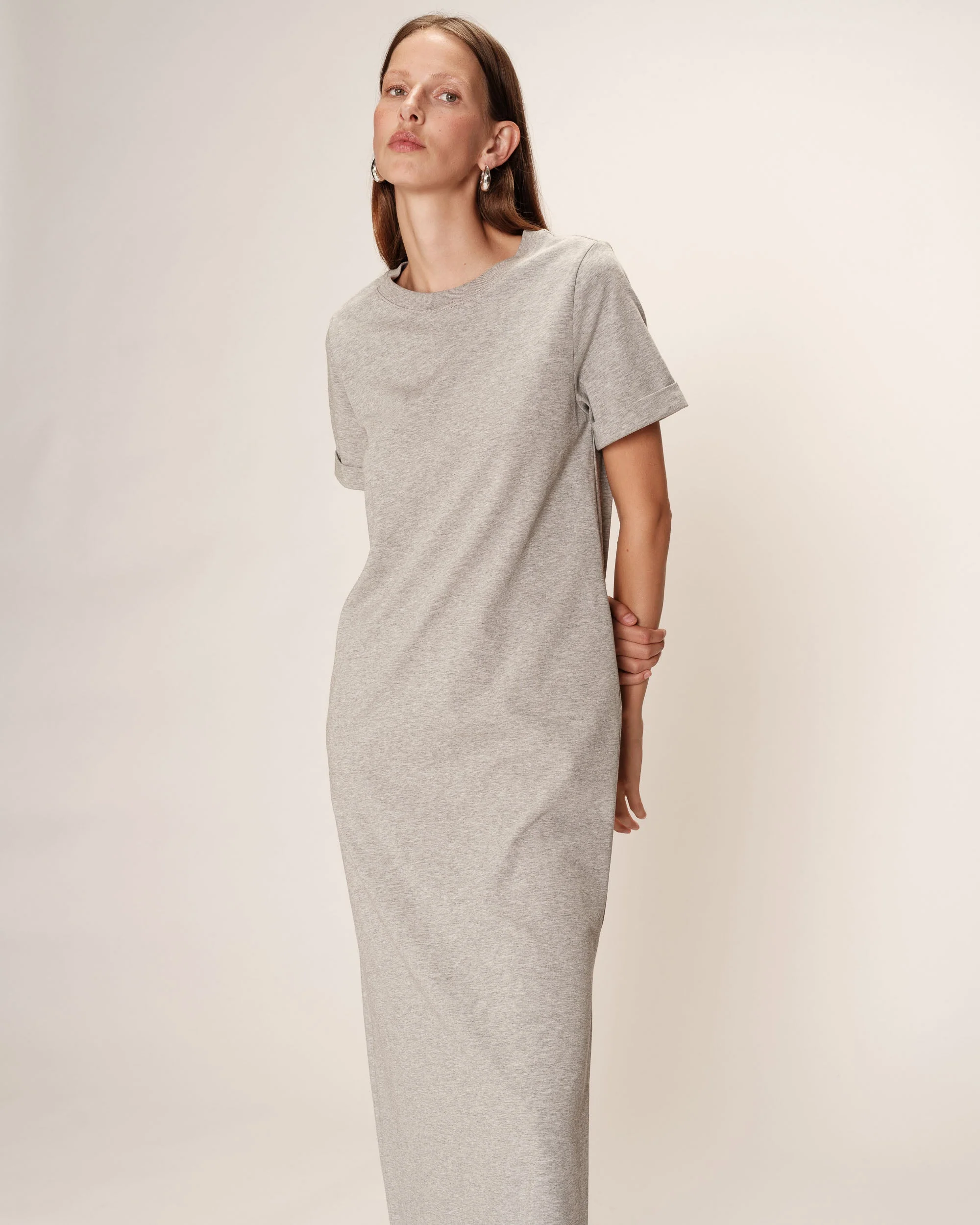 Robe Mi-Longue Rosalie - Gris - Image 2