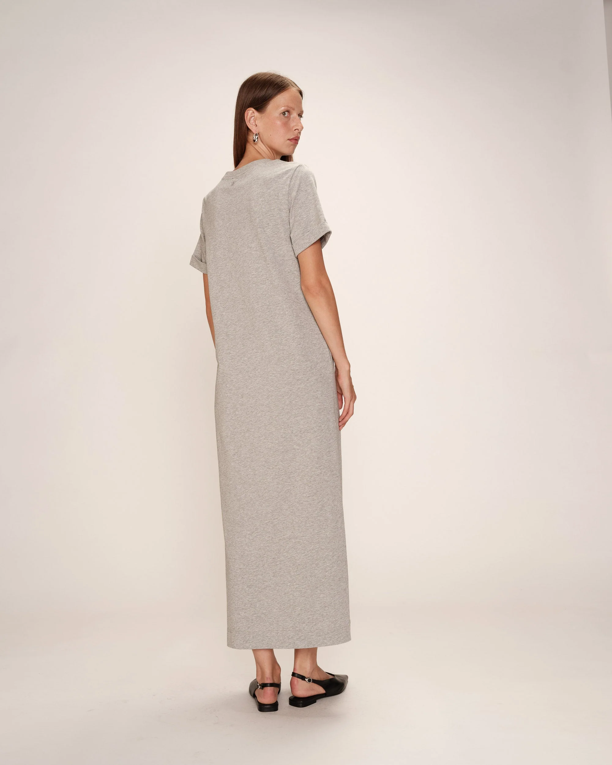 Robe Mi-Longue Rosalie - Gris - Image 6