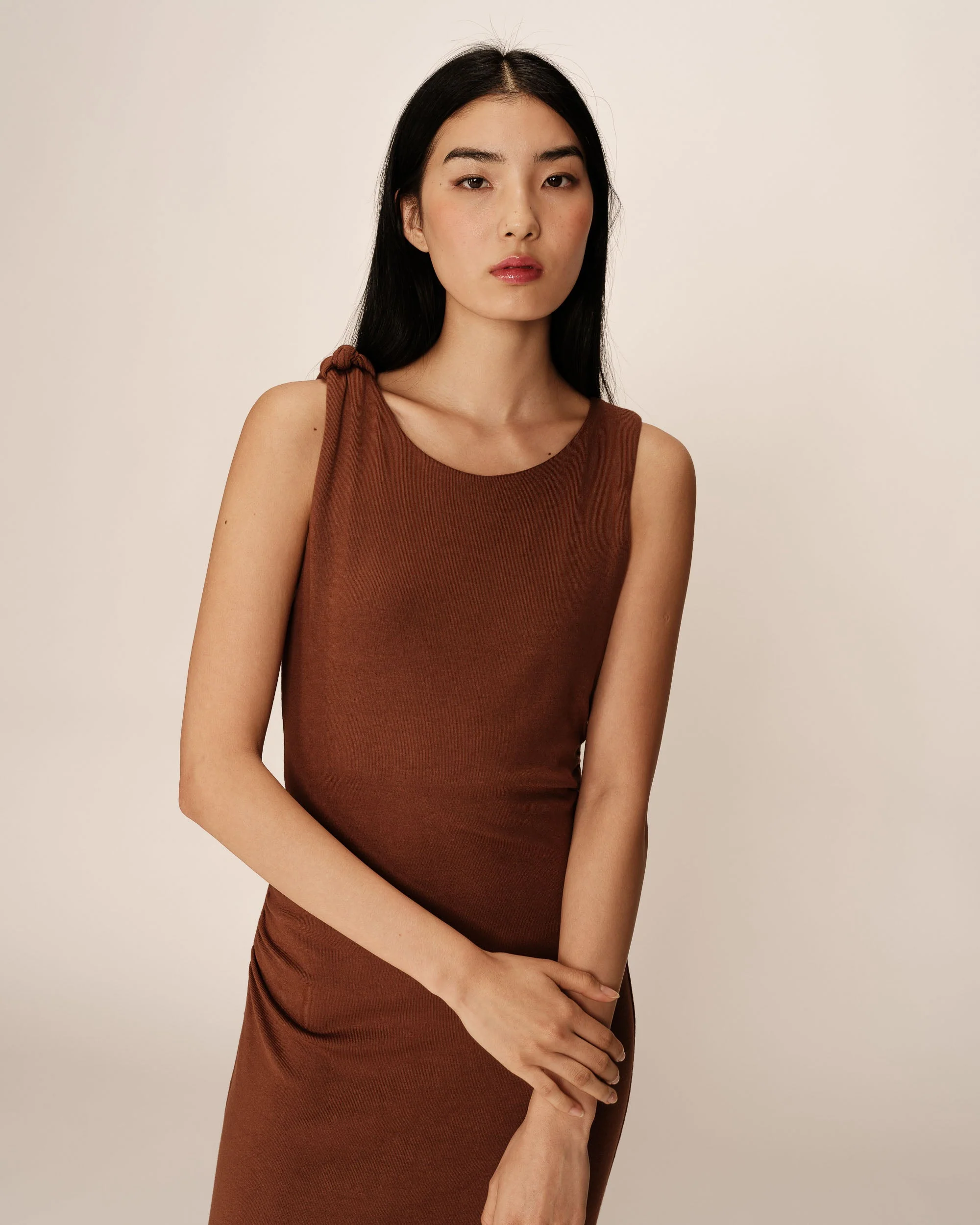 Robe Longue Pistache - Chocolat - Image 4