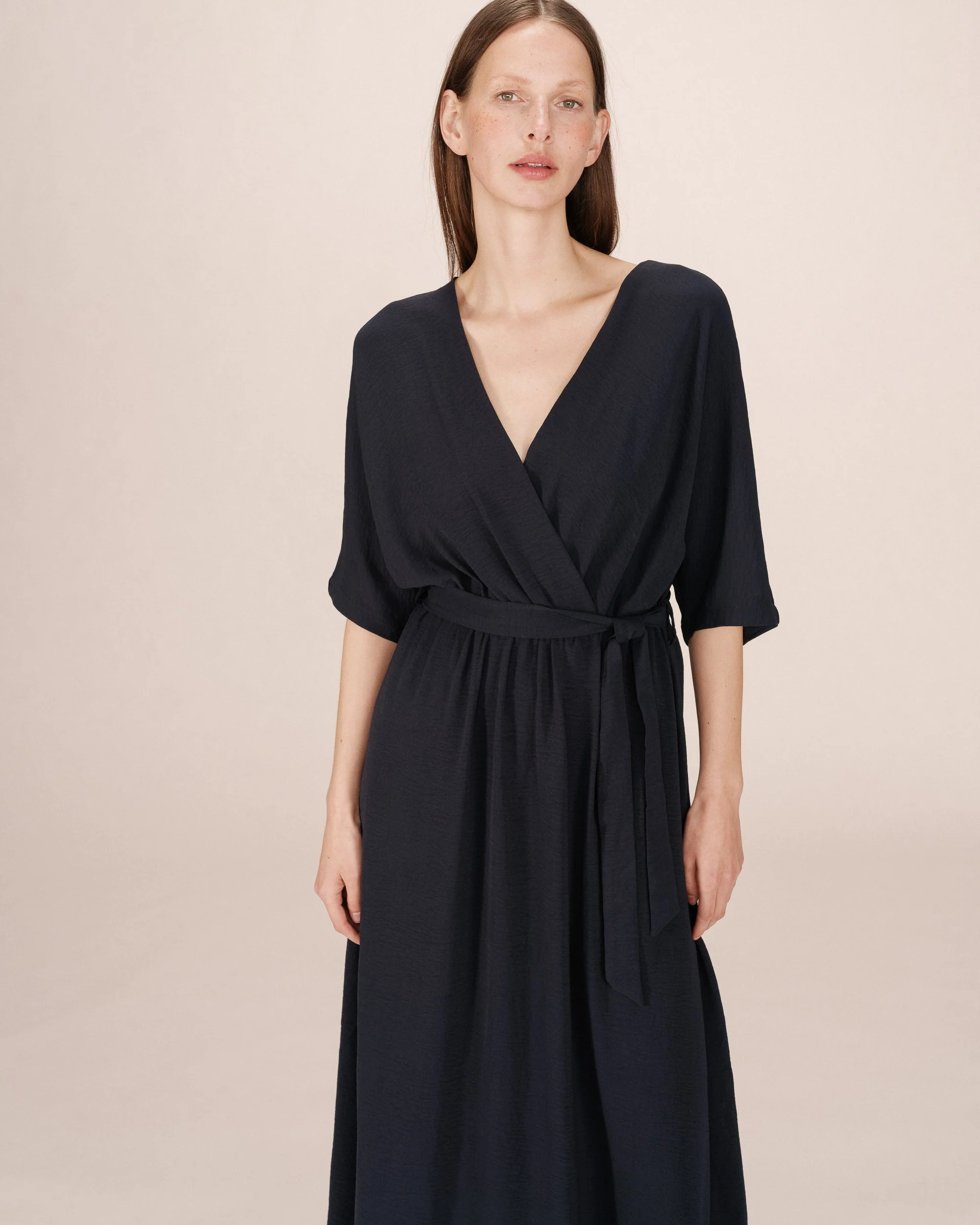Robe Longue Portefeuille Marine Maud - Image 2