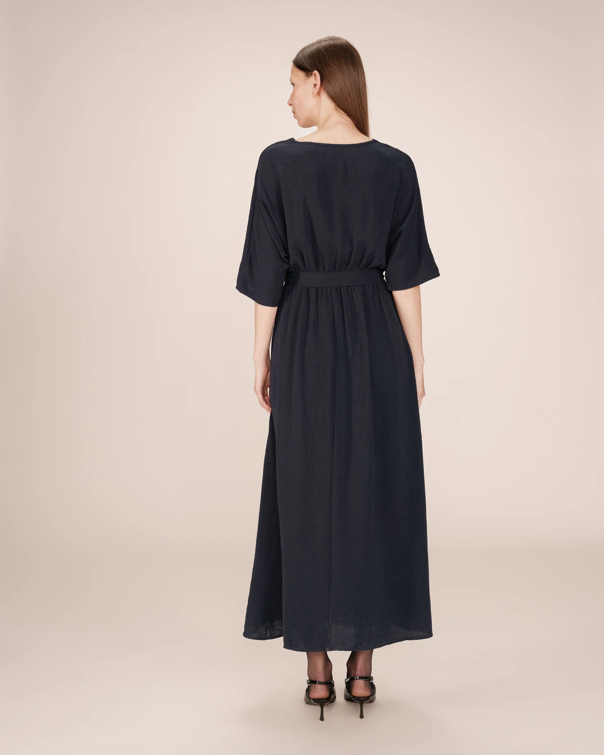 Robe Longue Portefeuille Marine Maud - Image 5