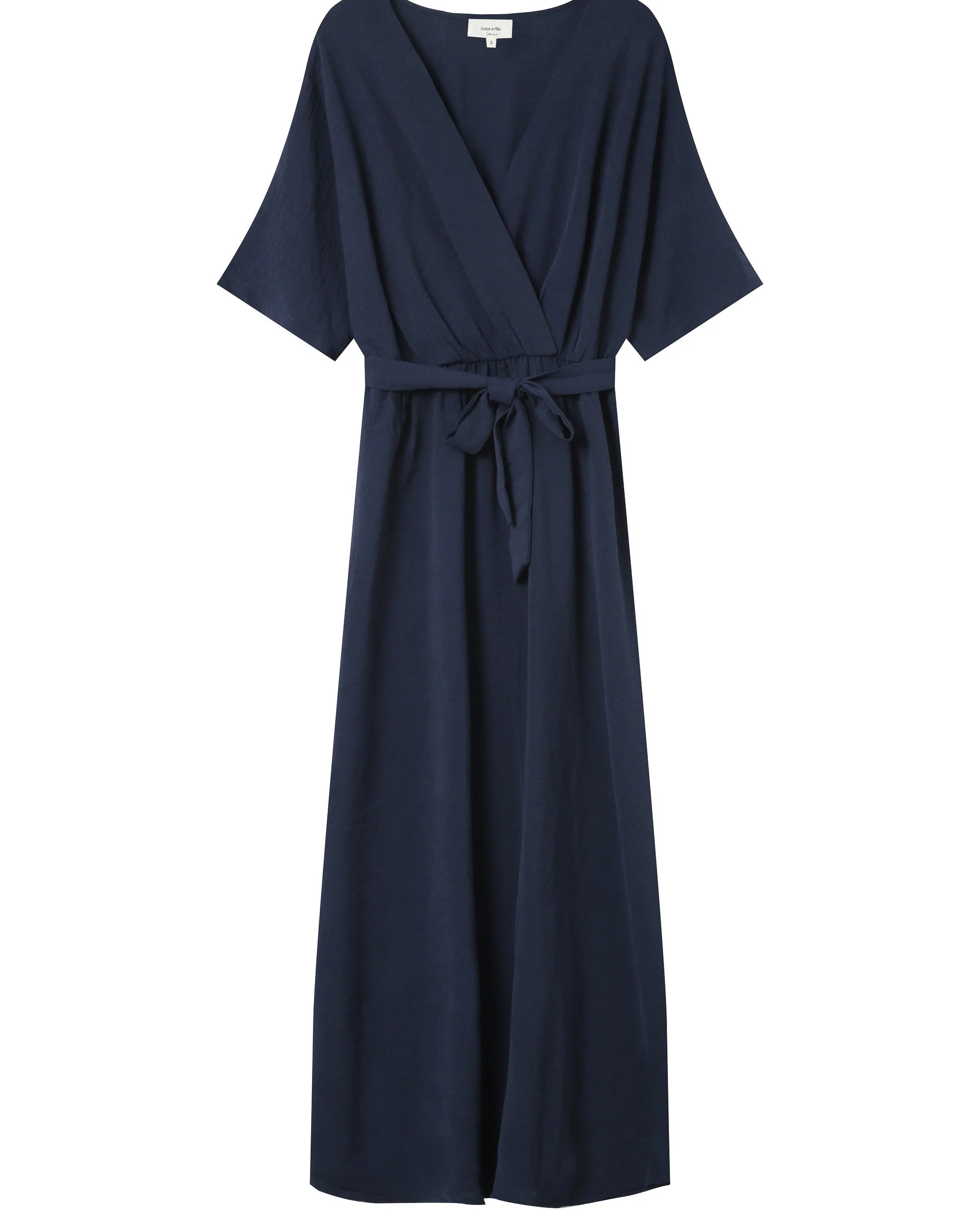 Robe Longue Portefeuille Marine Maud - Image 6