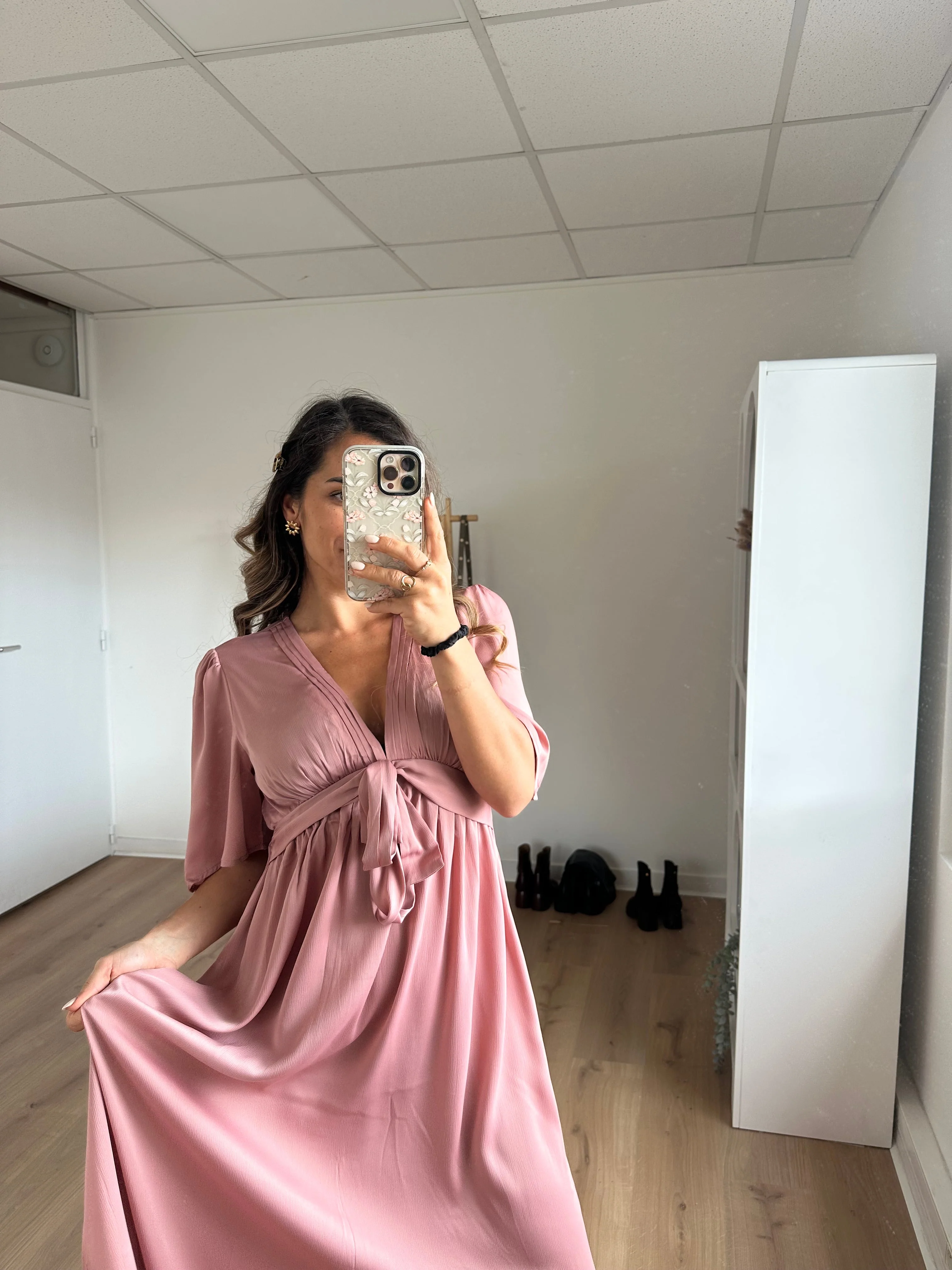 Robe Longue Suzy Vieux Rose - Image 2