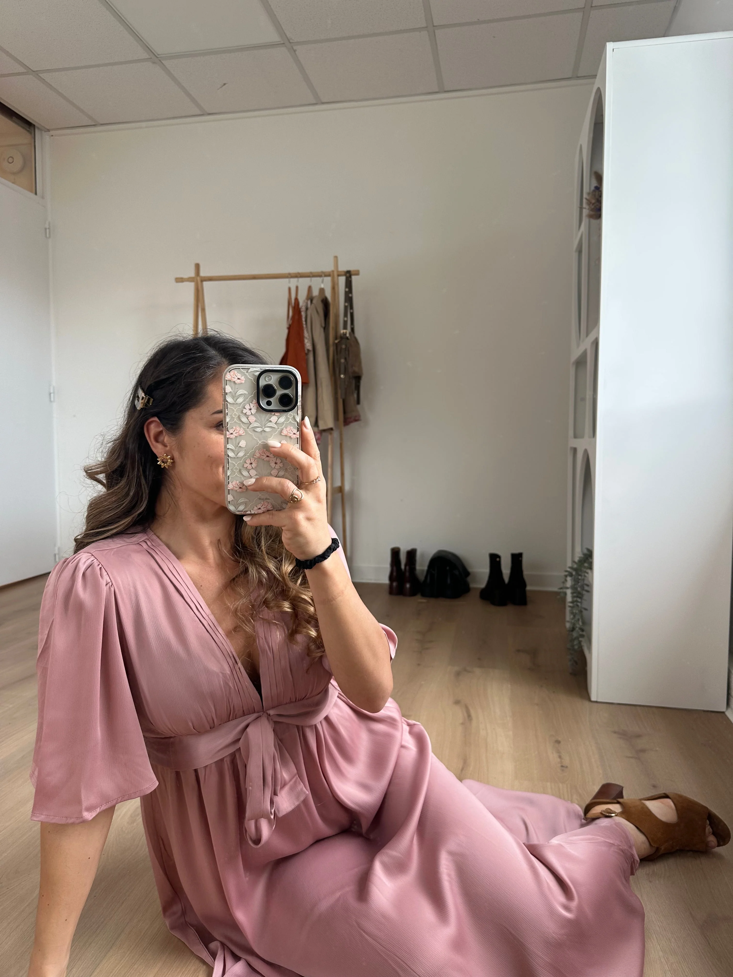 Robe Longue Suzy Vieux Rose - Image 4
