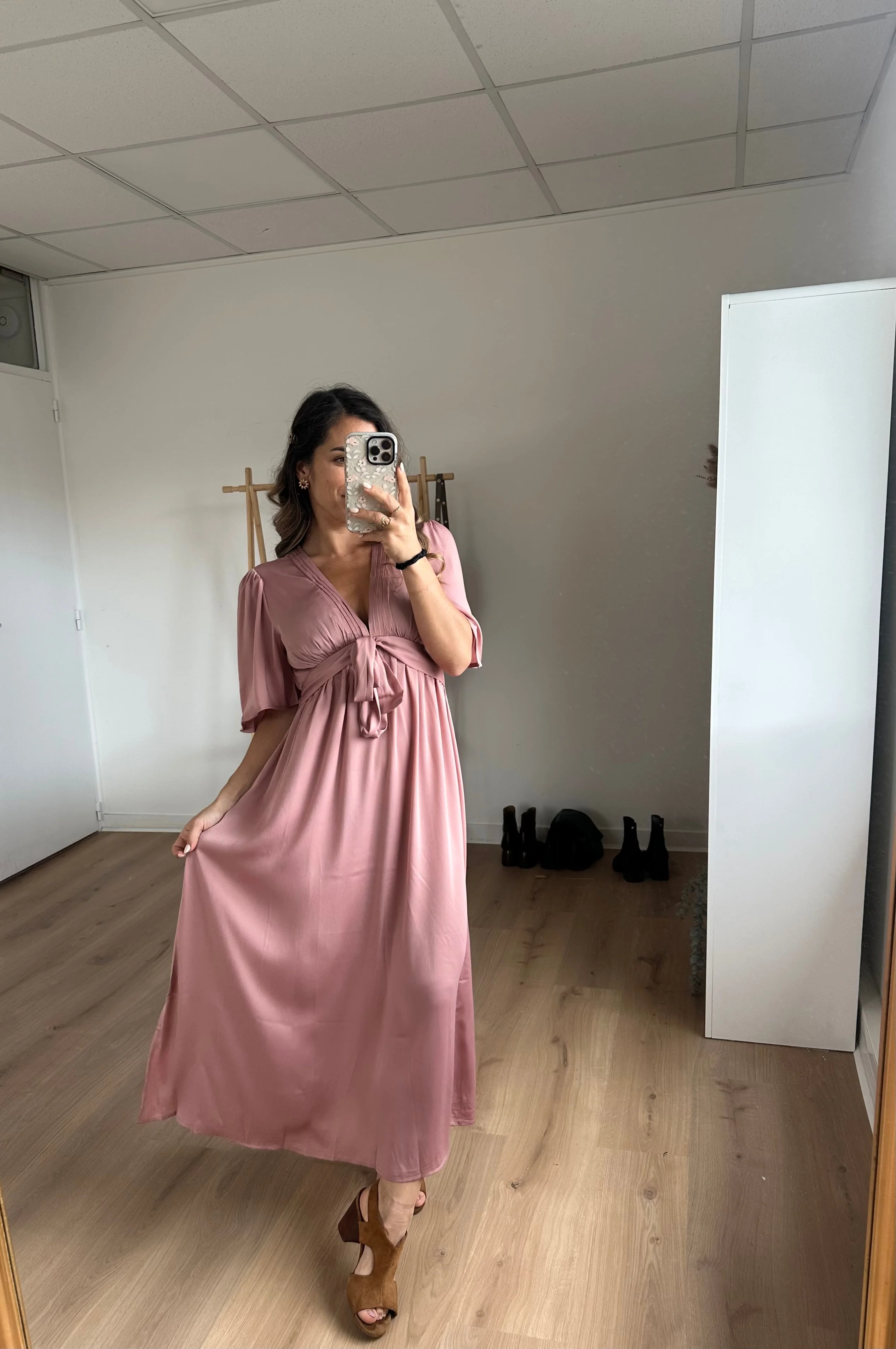 Robe Longue Suzy Vieux Rose - Image 5