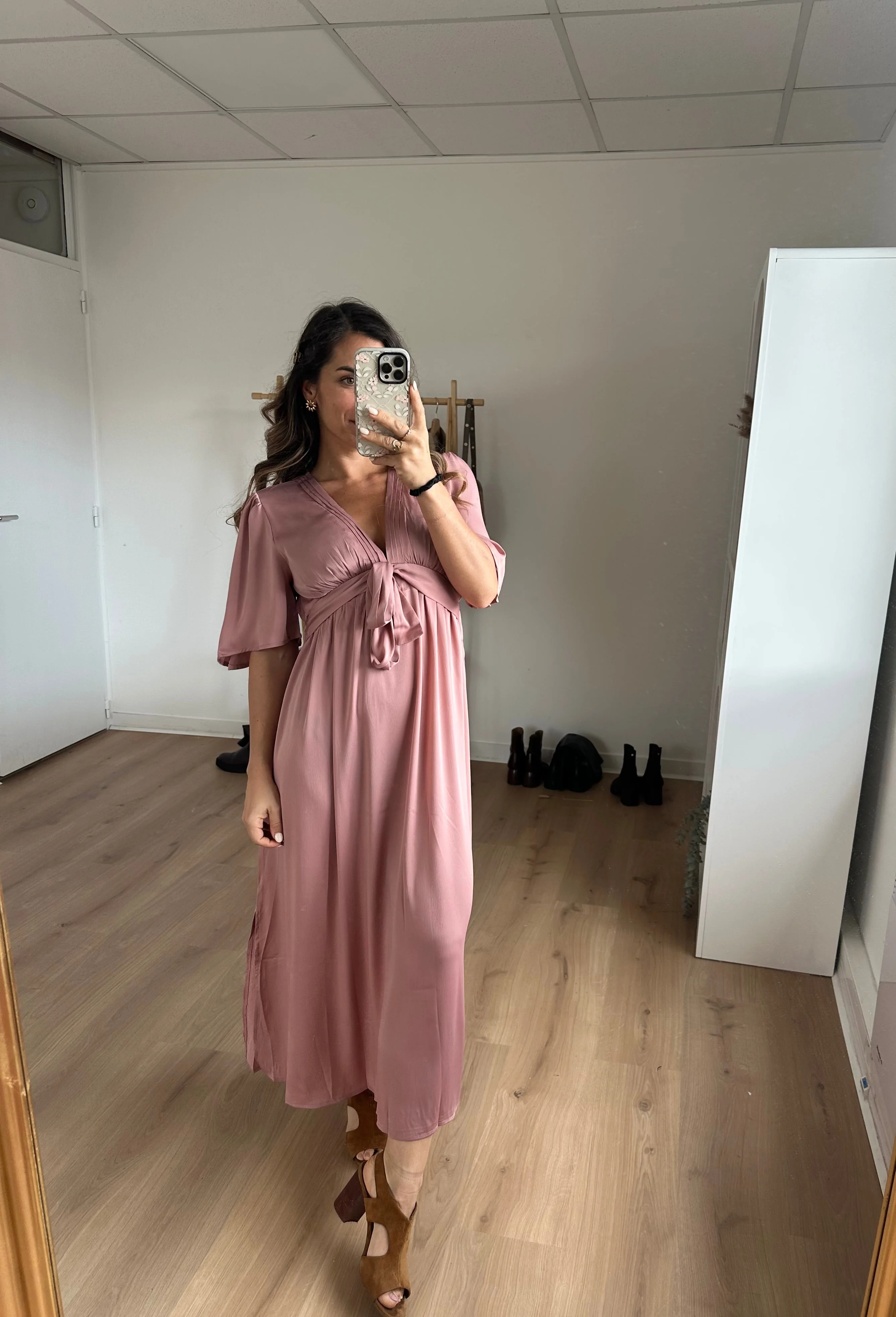 Robe Longue Suzy Vieux Rose - Image 6