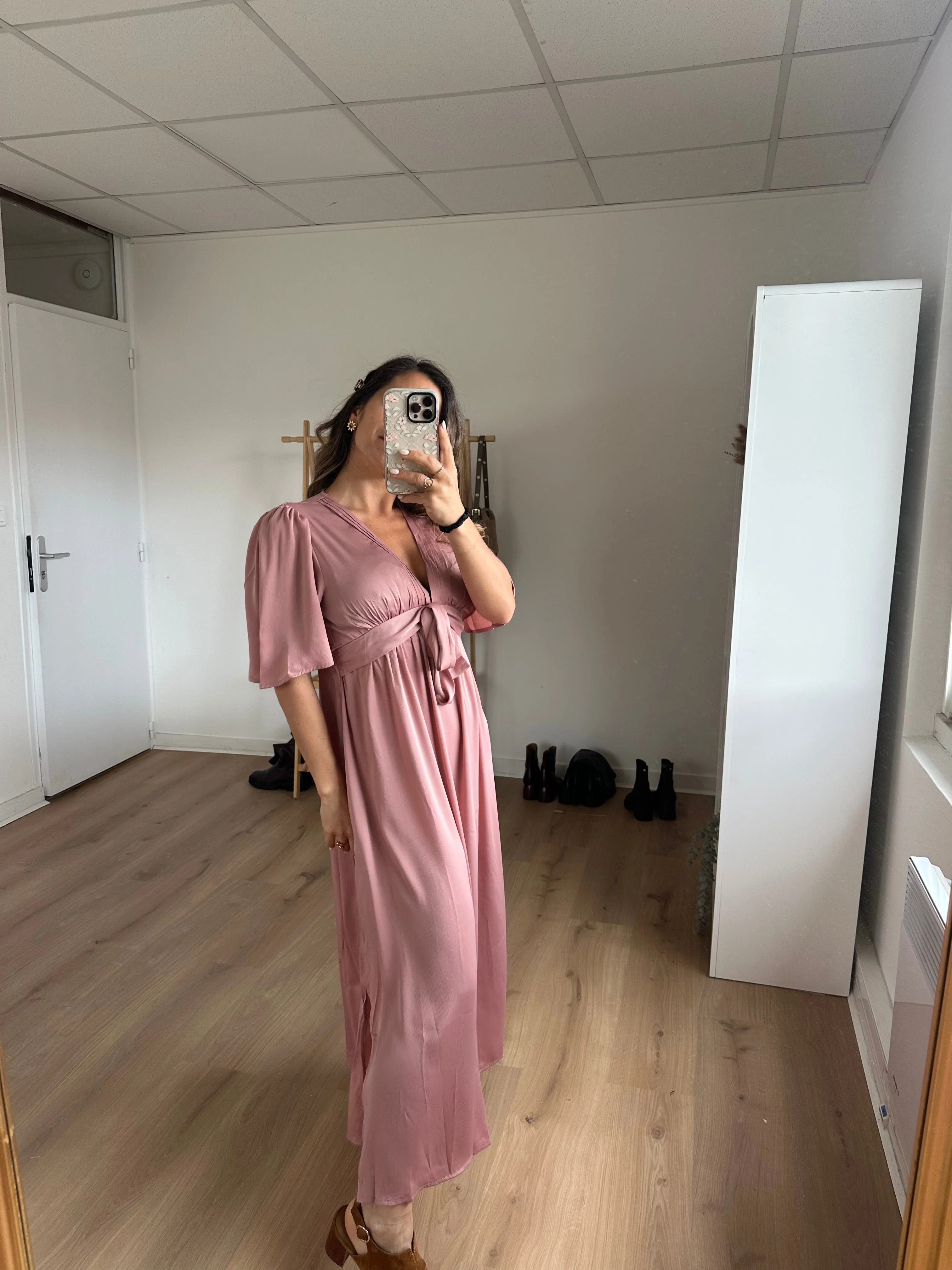 Robe Longue Suzy Vieux Rose - Image 7