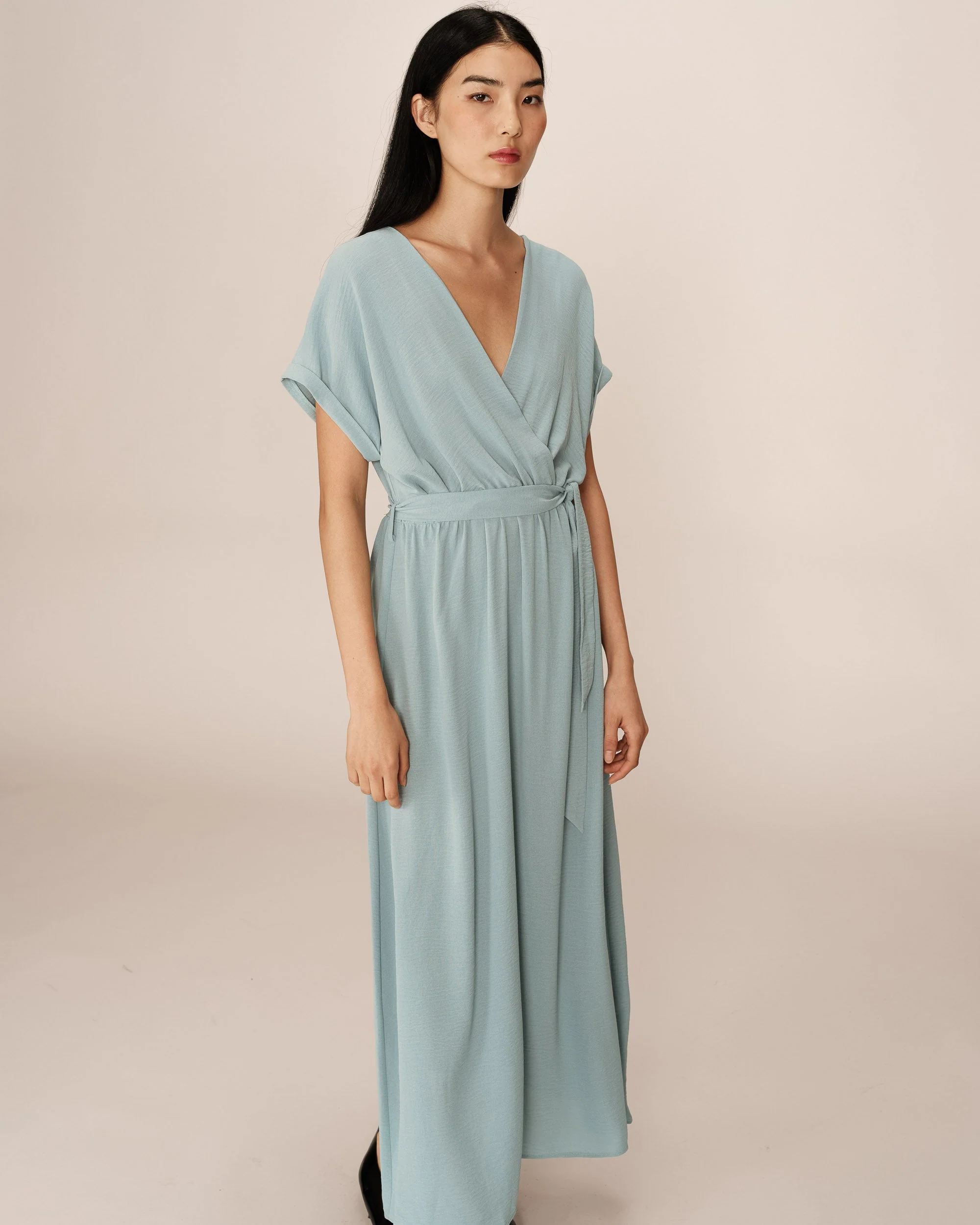 Robe Longue Papillon - Bleu - Image 2