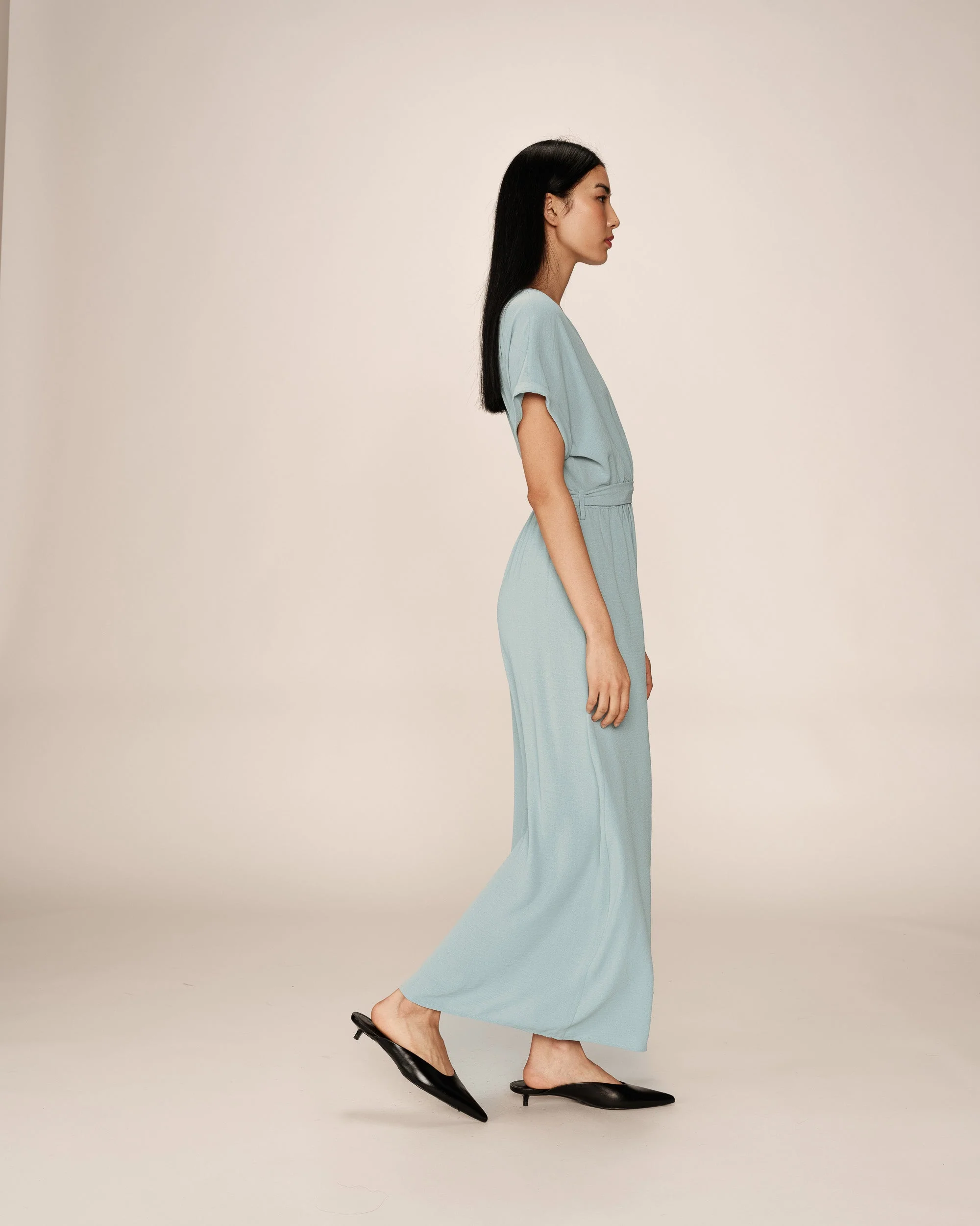 Robe Longue Papillon - Bleu - Image 4