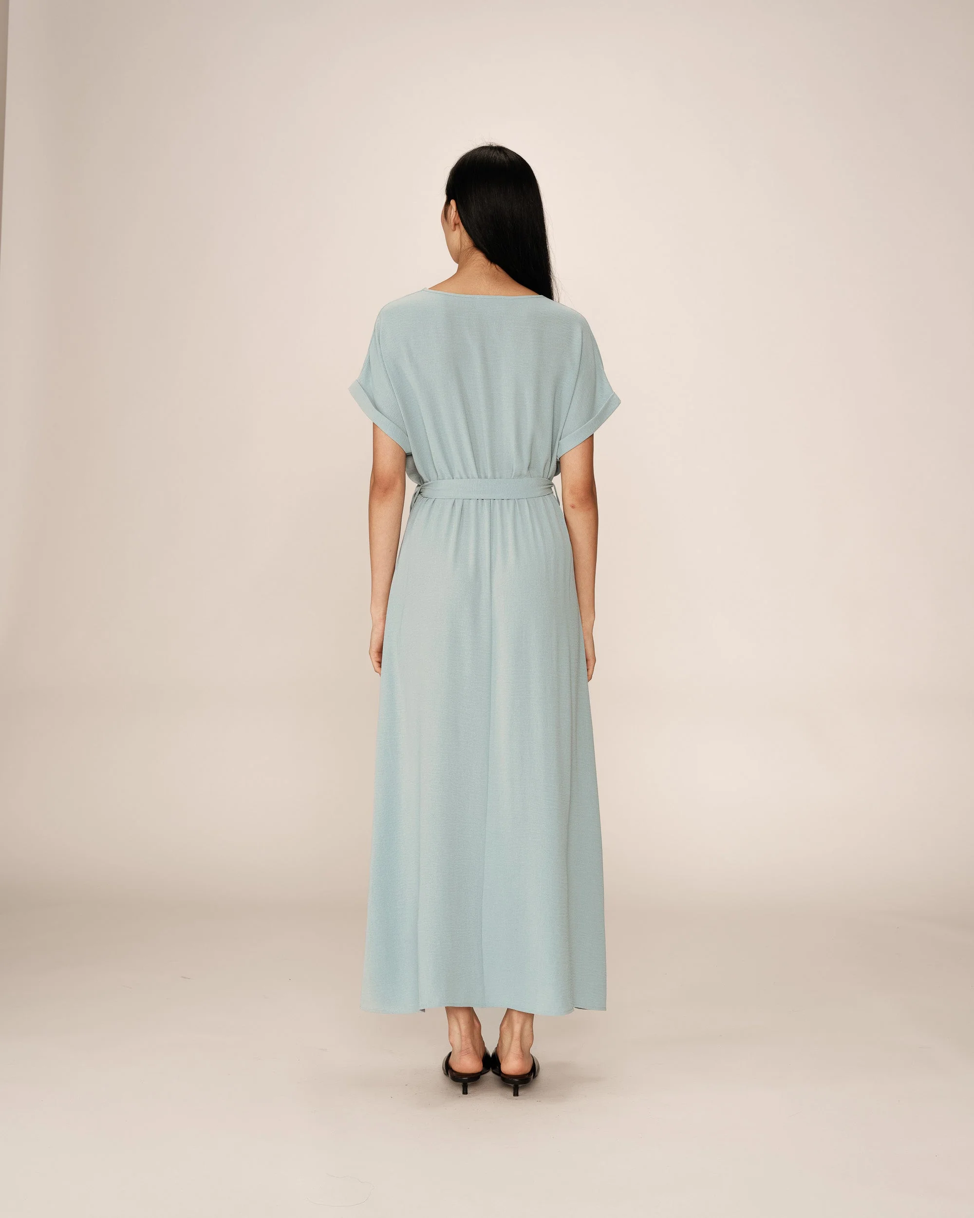 Robe Longue Papillon - Bleu - Image 5