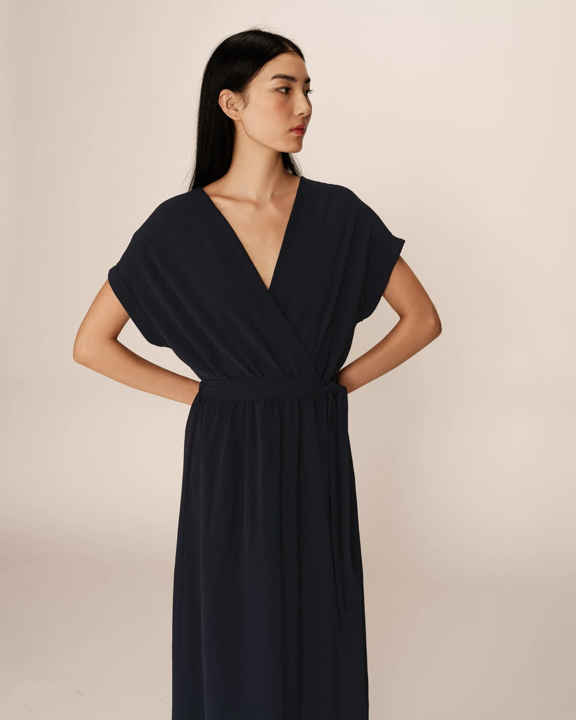 Robe Longue Papillon - Marine - Image 2
