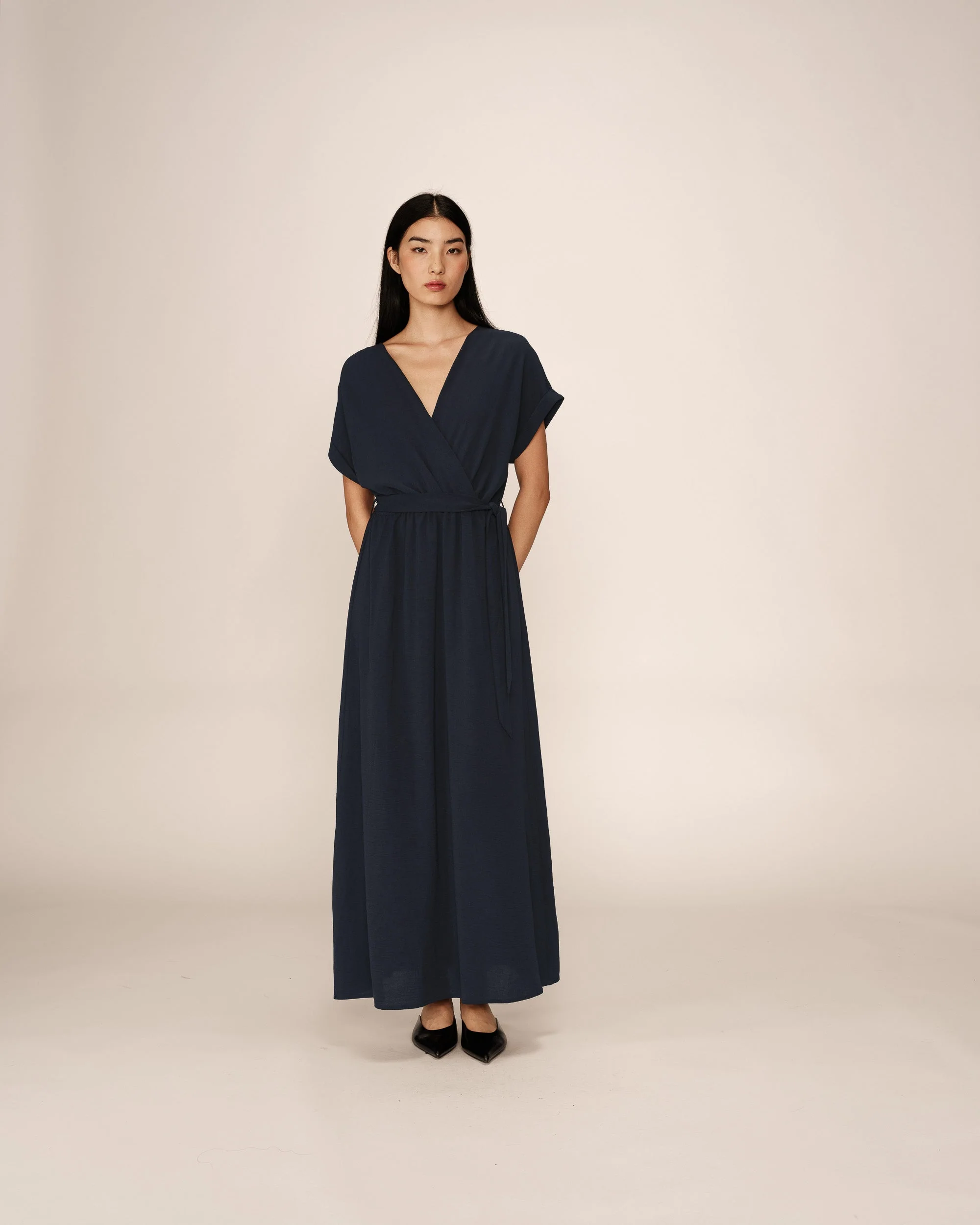 Robe Longue Papillon - Marine - Image 4