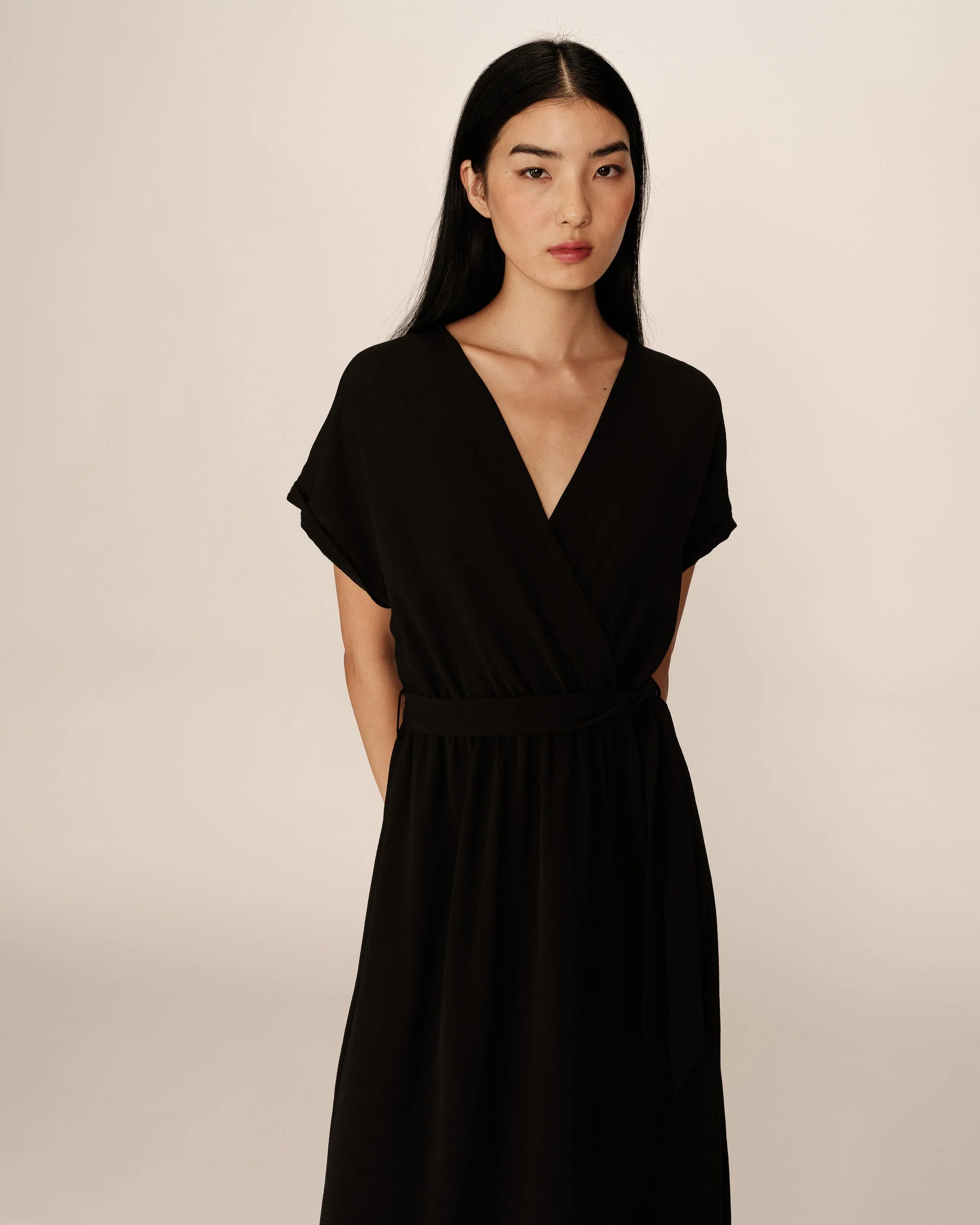 Robe Longue Papillon - Noir - Image 2
