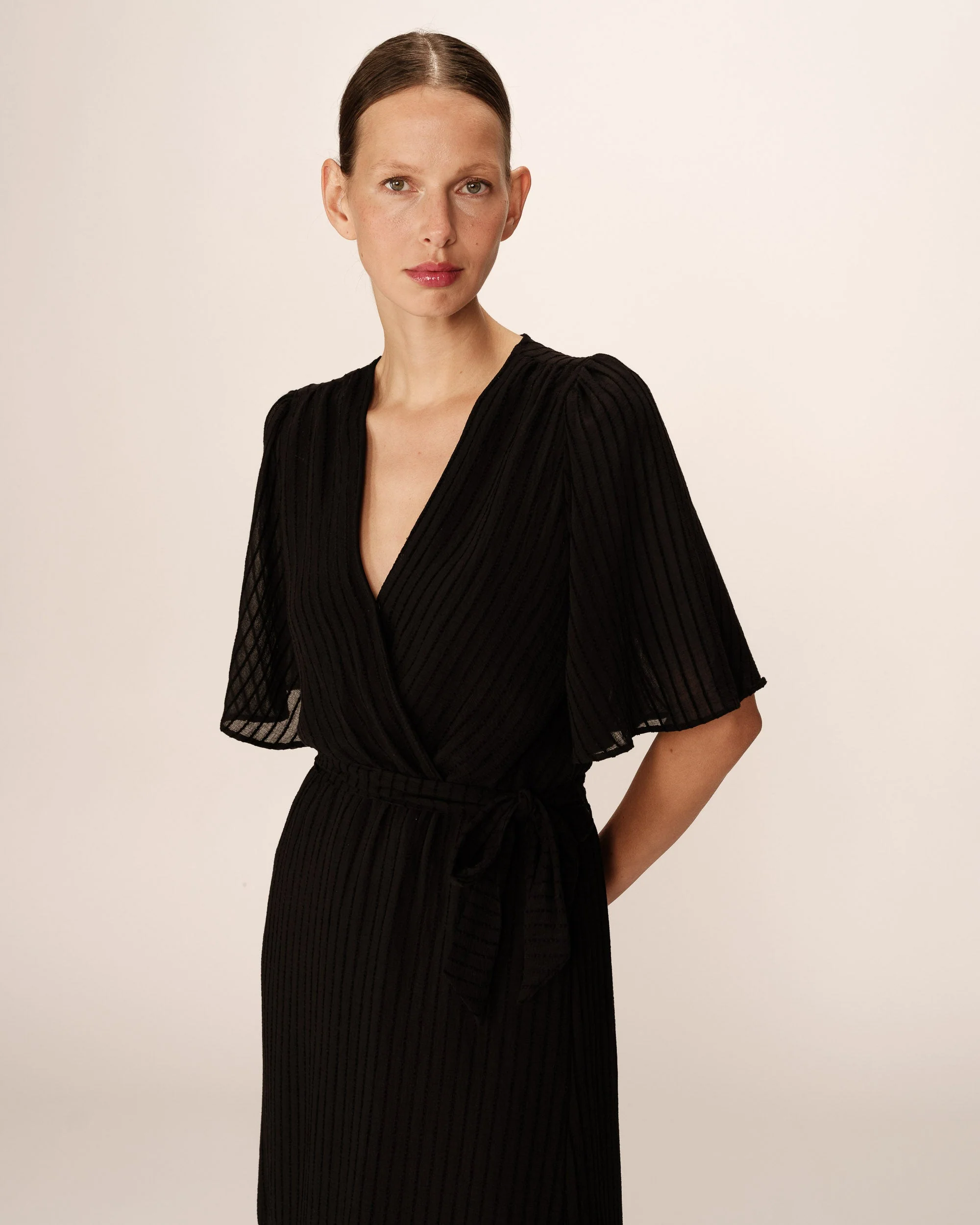 Robe Longue Perse - Noir - Image 2
