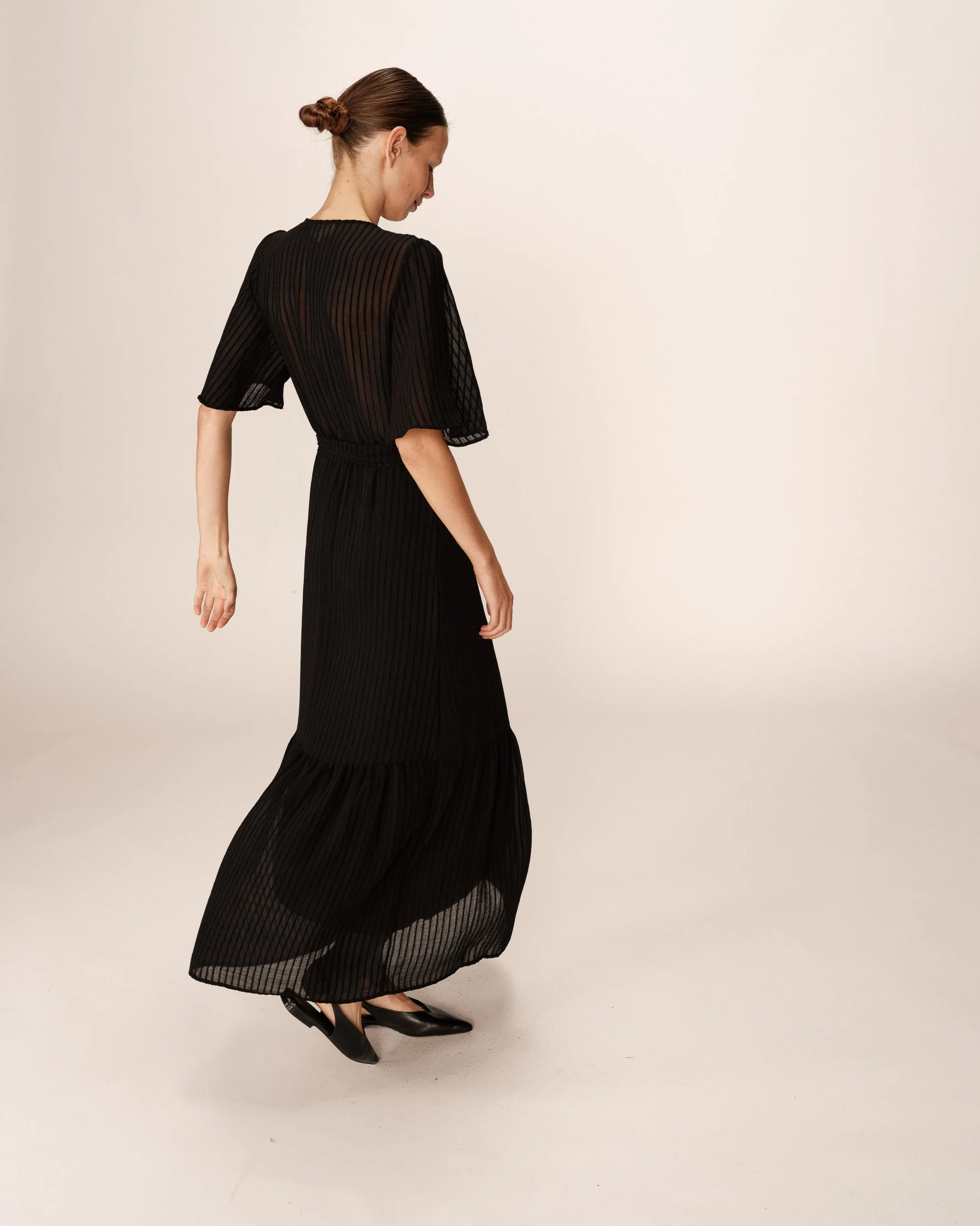 Robe Longue Perse - Noir - Image 4