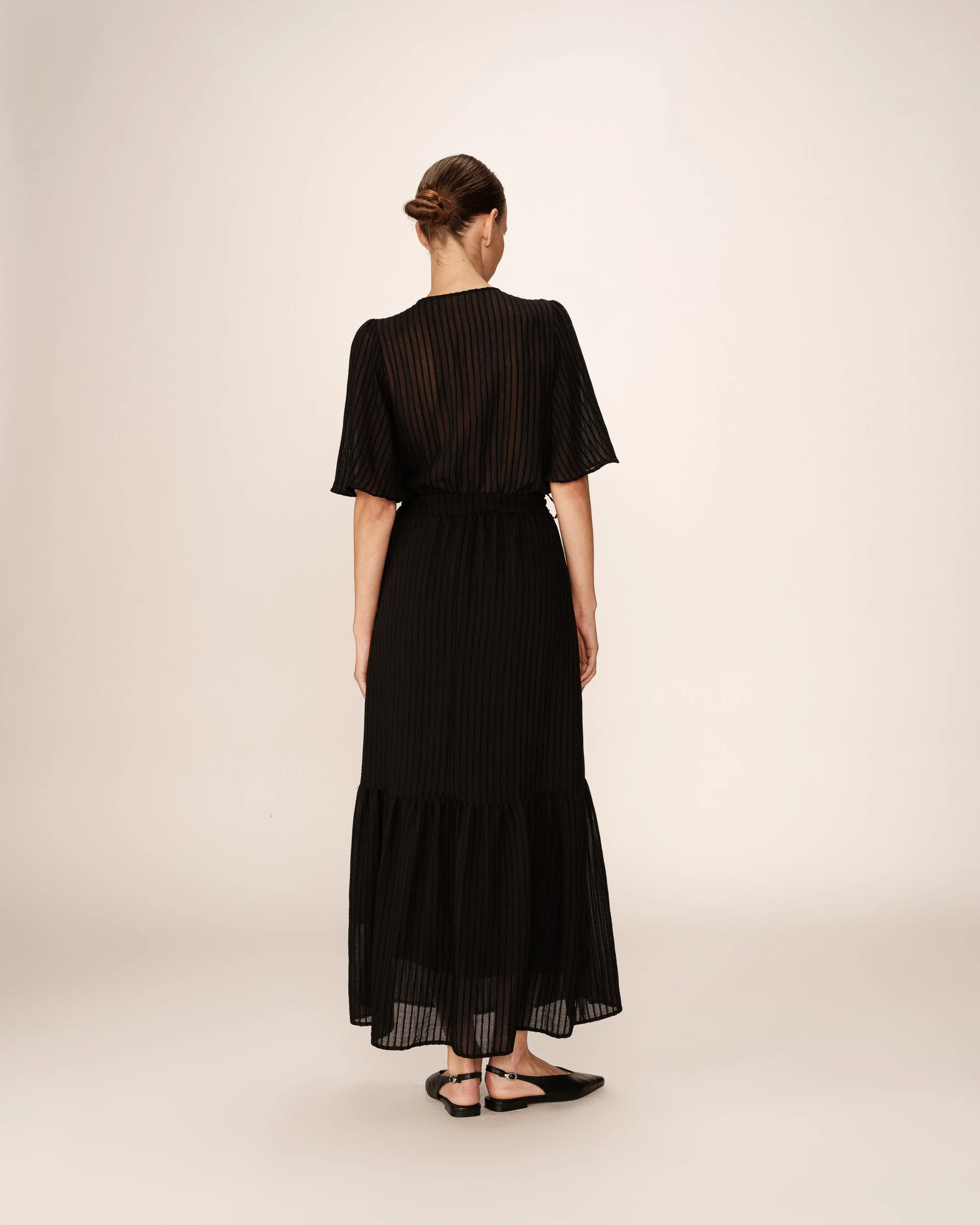 Robe Longue Perse - Noir - Image 5