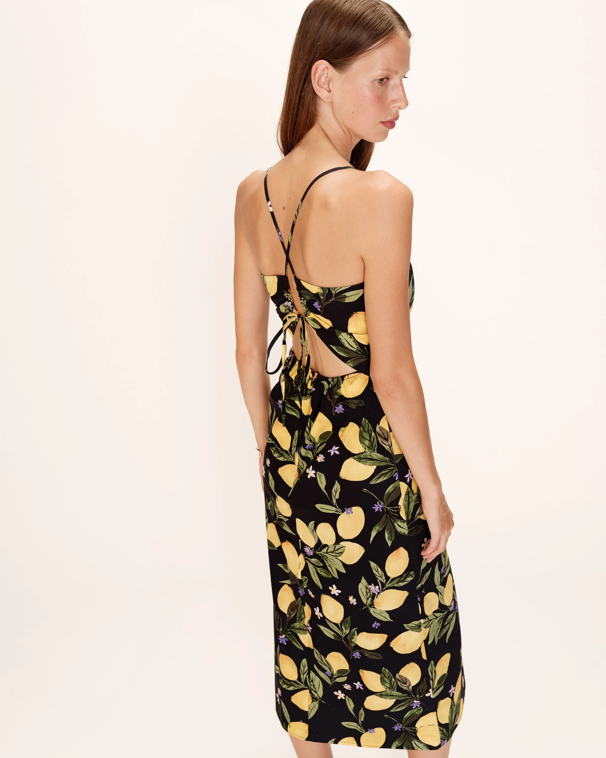 Robe Mi-Longue Rebecca - Noir - Image 4