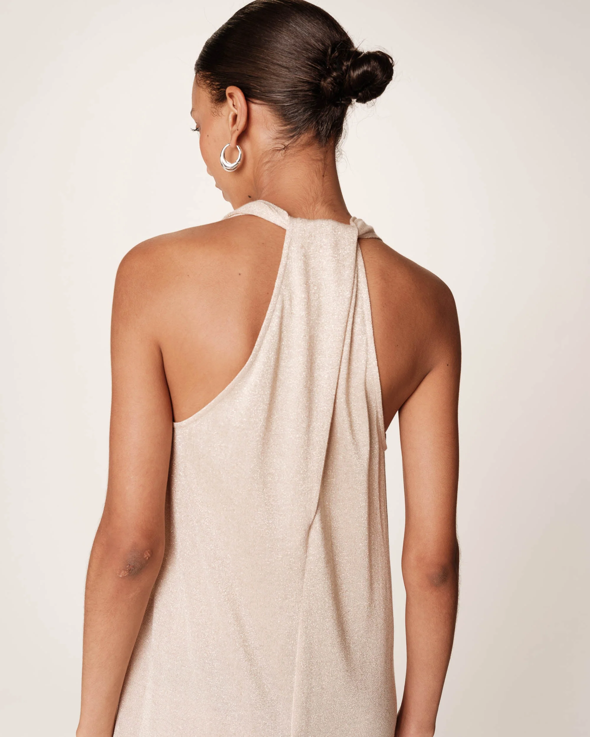 Robe Mi-Longue Rani - Champagne - Image 6