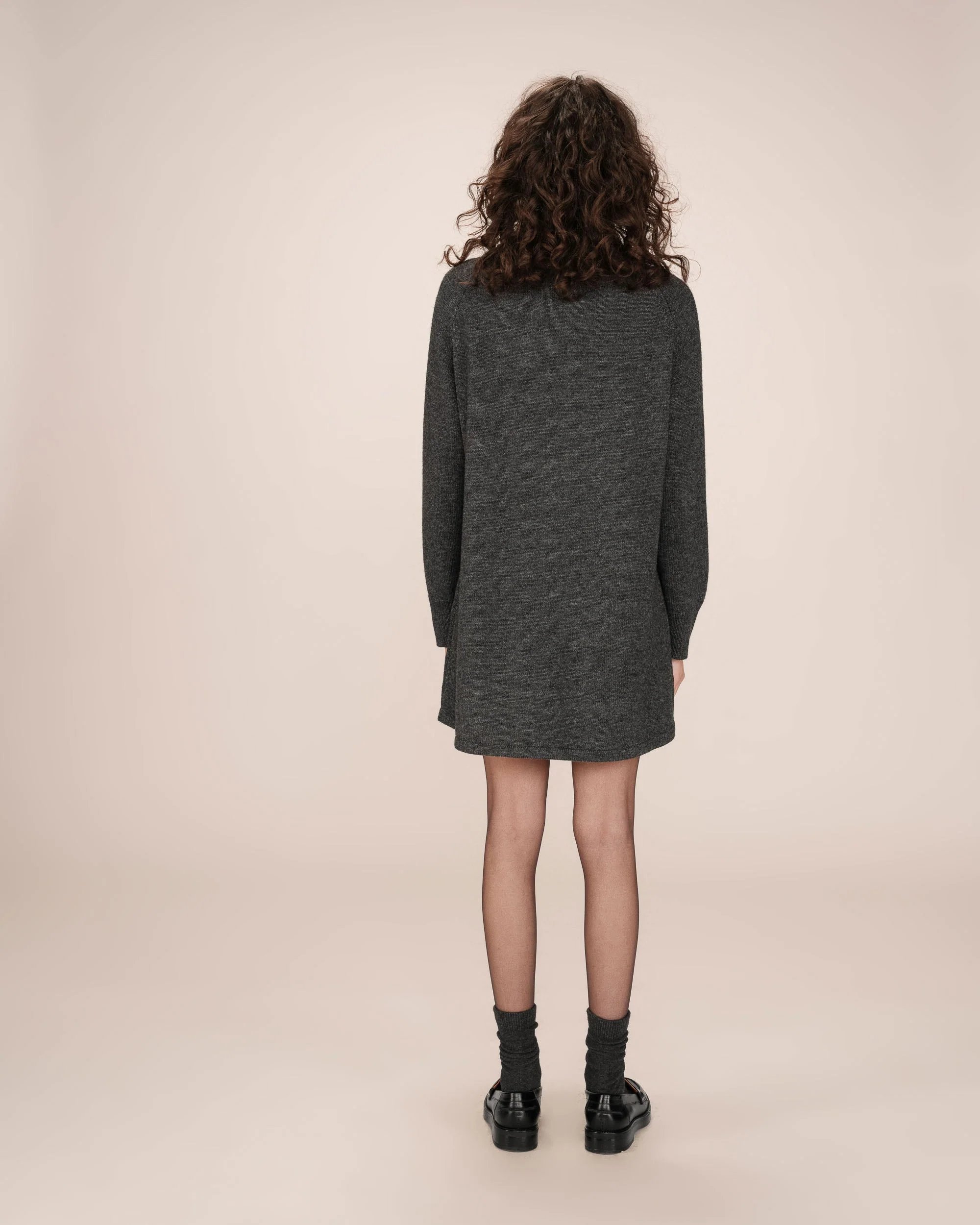 Robe Pull Courte Anthracite Sandrine - Image 6