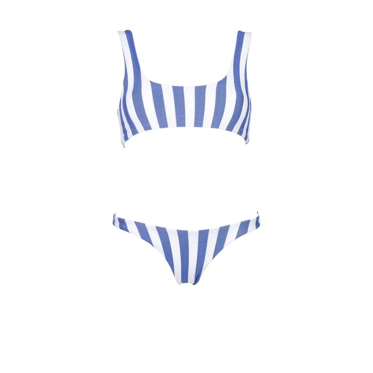 Bas De Bikini Rayures Bleues - Multicolore - Image 4