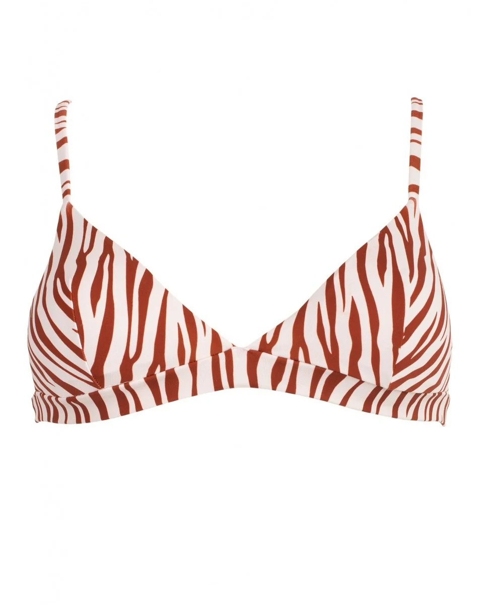 Haut De Bikini Sporty Zebra - Marron - Image 3