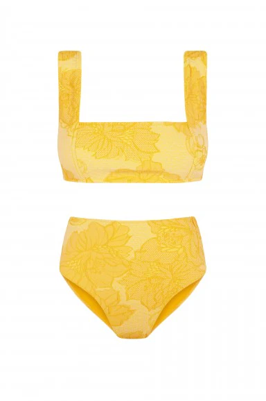 Haut De Bikini Palm Poolside - Jaune - Image 4