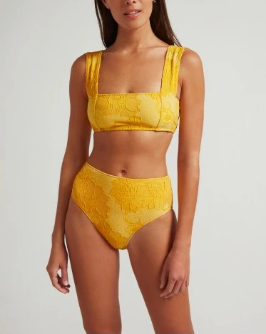 Haut De Bikini Palm Poolside - Jaune - Image 5
