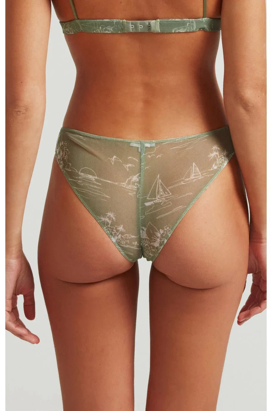 Culotte Verde Oliva - Vert - Image 2