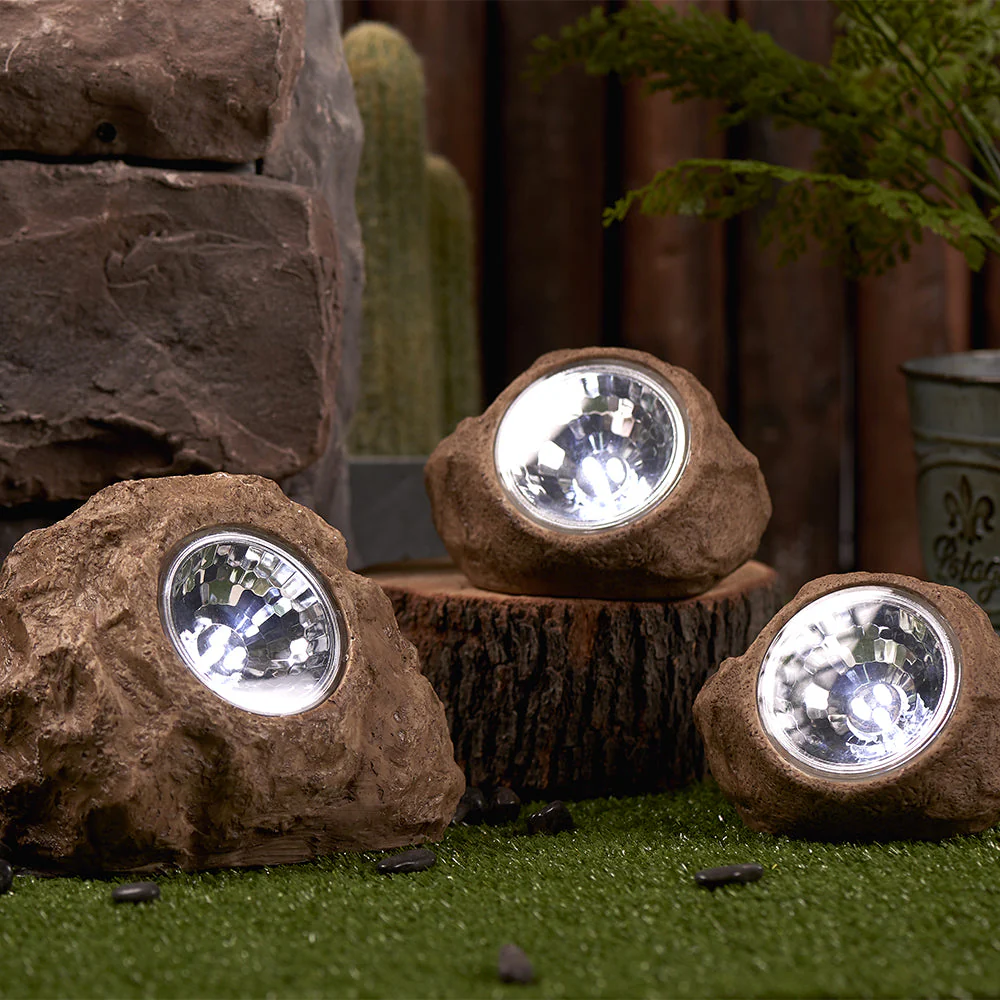 Décoration Lumineuse Solaire - 3X Rocky Brown - Image 5