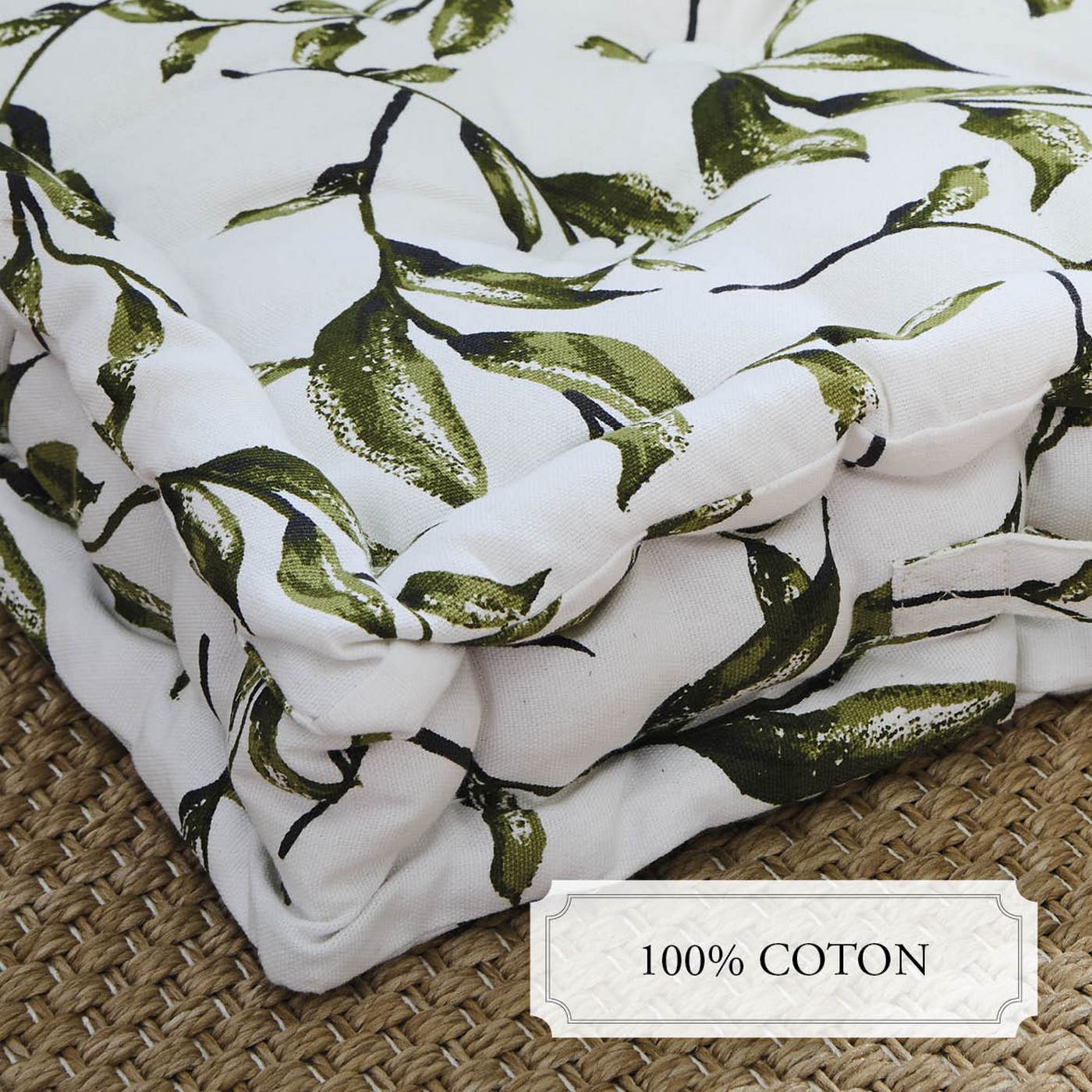 Coussin De Sol - Coton - Blanc - Image 2