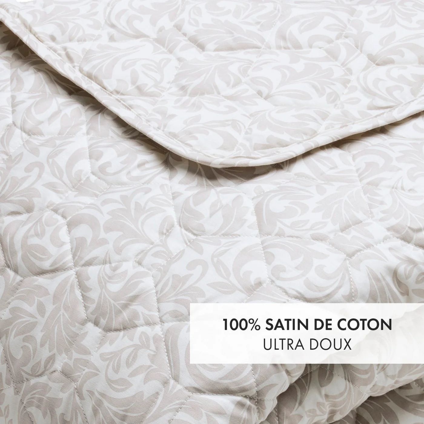 Couvre-Lit Xl - Taupe - Damask Floralia - Image 2