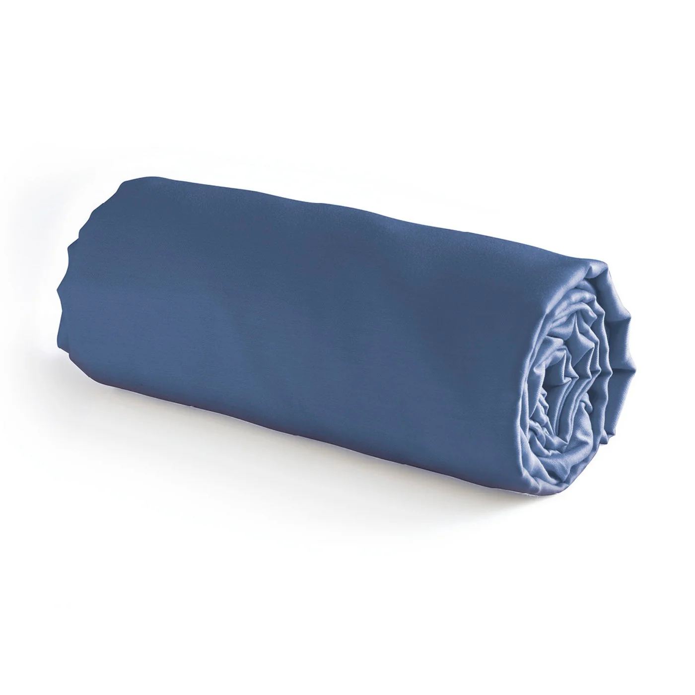 Drap-Housse Satin De Coton - Bleu Foncé - Uni - Image 4