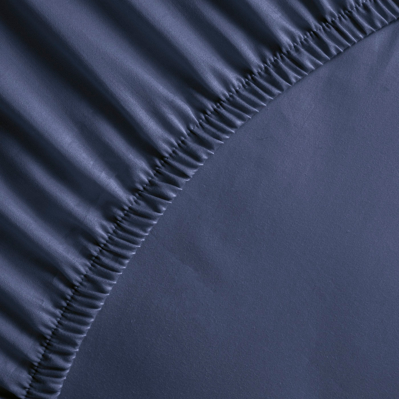 Drap-Housse Satin De Coton - Bleu Foncé - Uni - Image 4