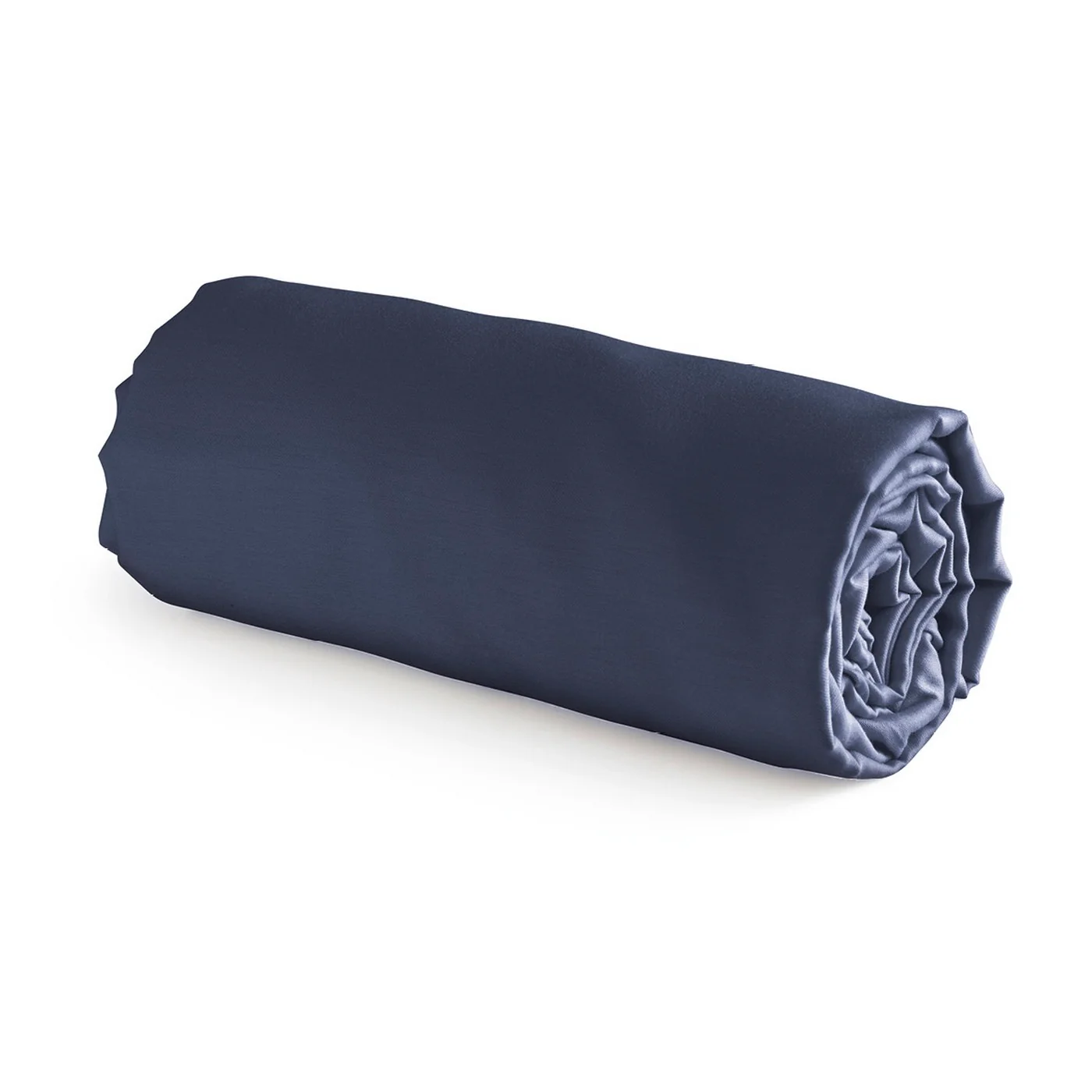 Drap-Housse Satin De Coton - Bleu Foncé - Uni - Image 5