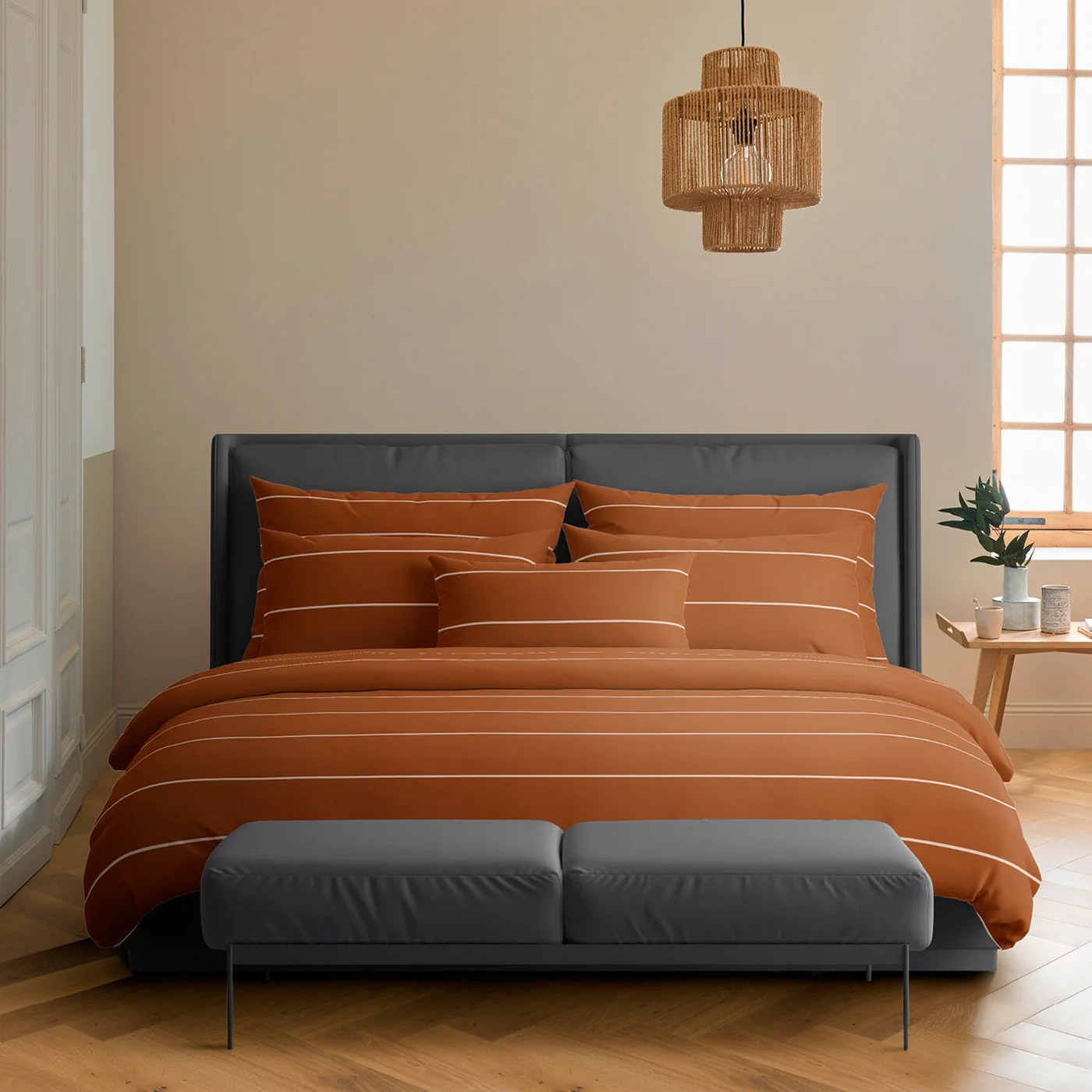 Drap-Housse Satin De Coton - Brun - Uni - Image 2