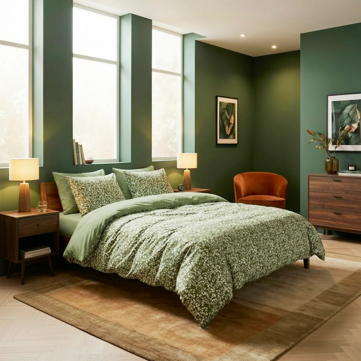 Drap-Housse Satin De Coton - Vert 11 - Uni - Image 2