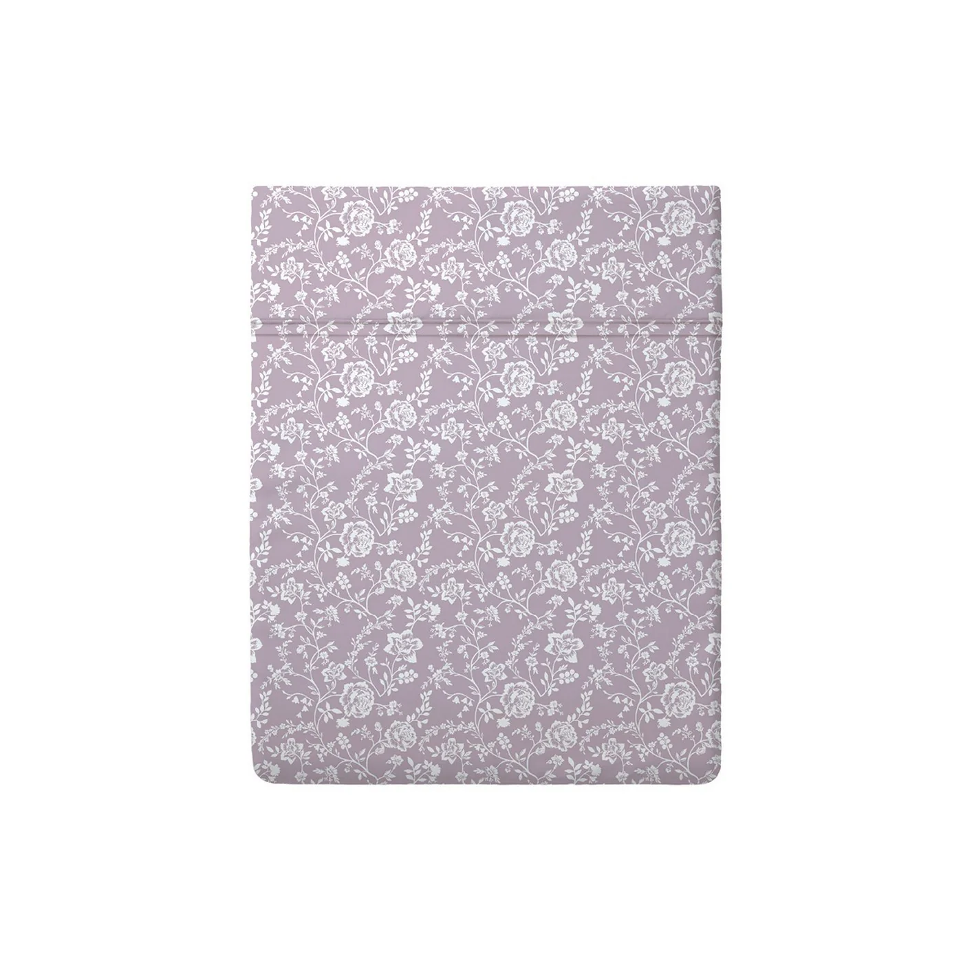 Drap Plat Bébé Satin De Coton - Lavande - Parterre De Roses - Image 5