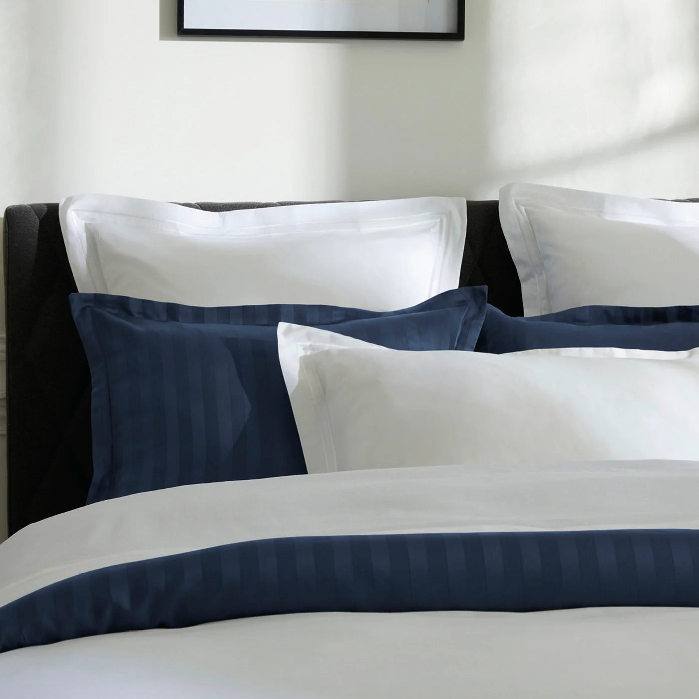 Drap Plat Satin De Coton - Blanc / Blanc - Nice - Image 5