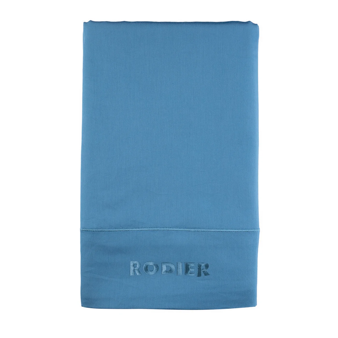 Drap Plat Satin De Coton - Bleu 05 - Uni 1 Baratta - Image 5
