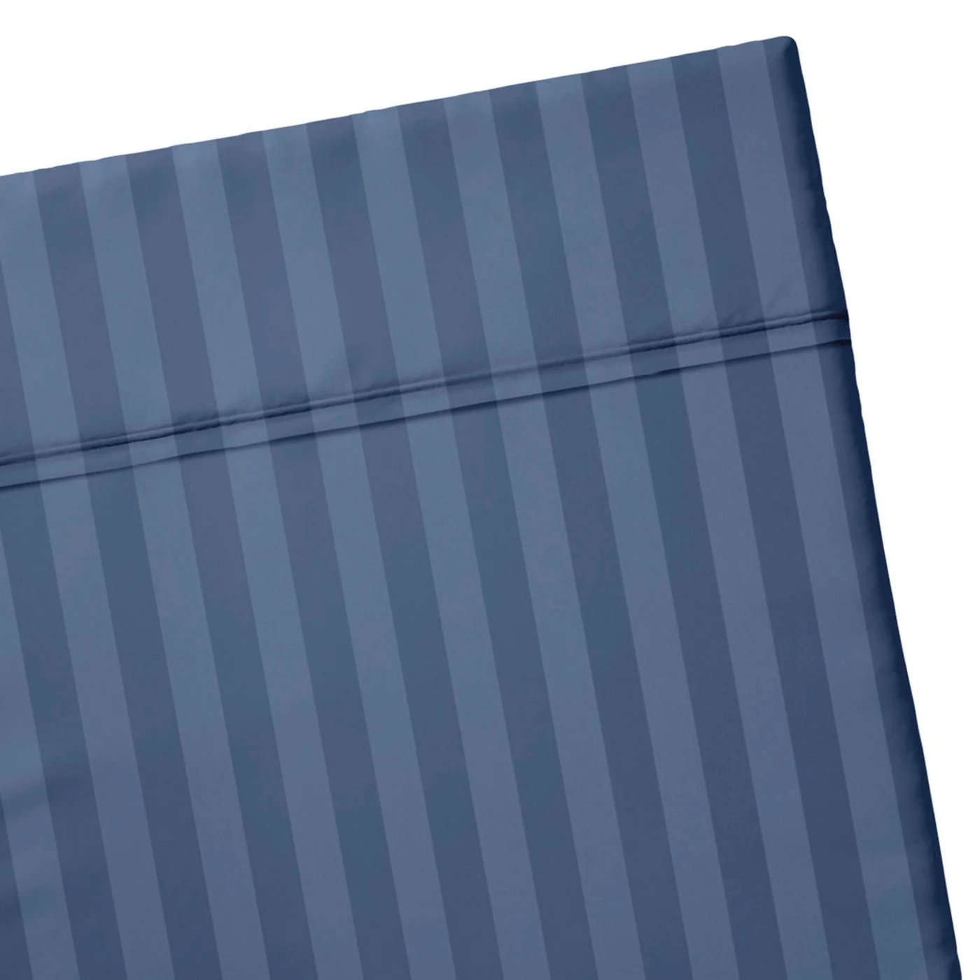 Drap Plat Satin De Coton Dobby Stripe - Bleu - Dobby Stripe Woven - Image 4