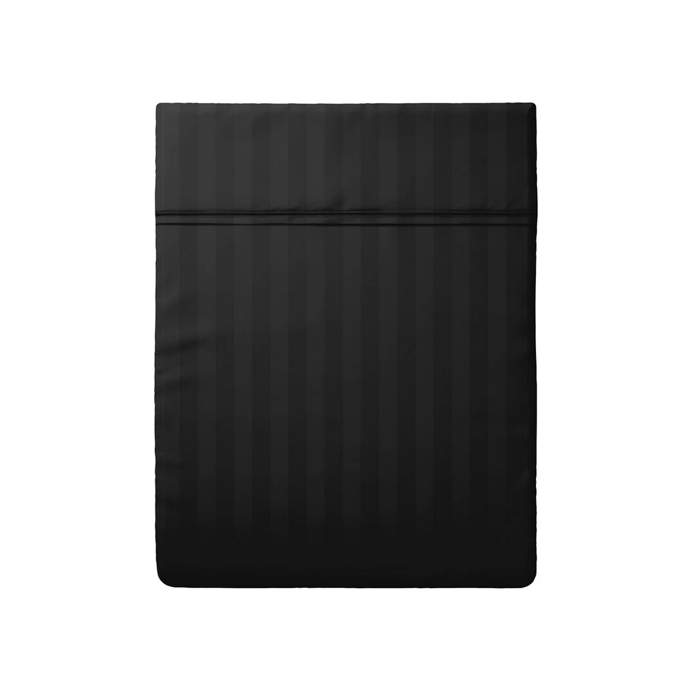 Drap Plat Satin De Coton Dobby Stripe - Noir - Dobby Stripe Woven - Image 5