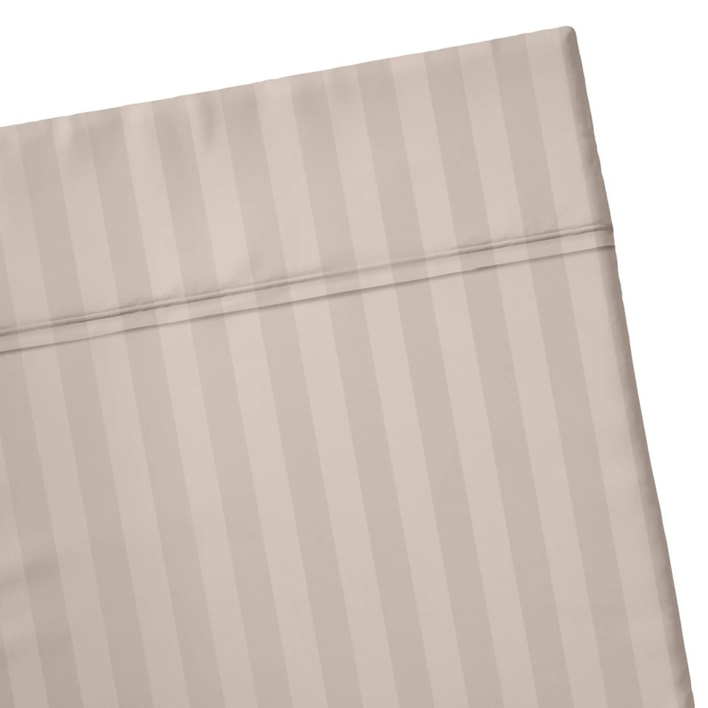 Drap Plat Satin De Coton Dobby Stripe - Taupe - Dobby Stripe Woven - Image 2