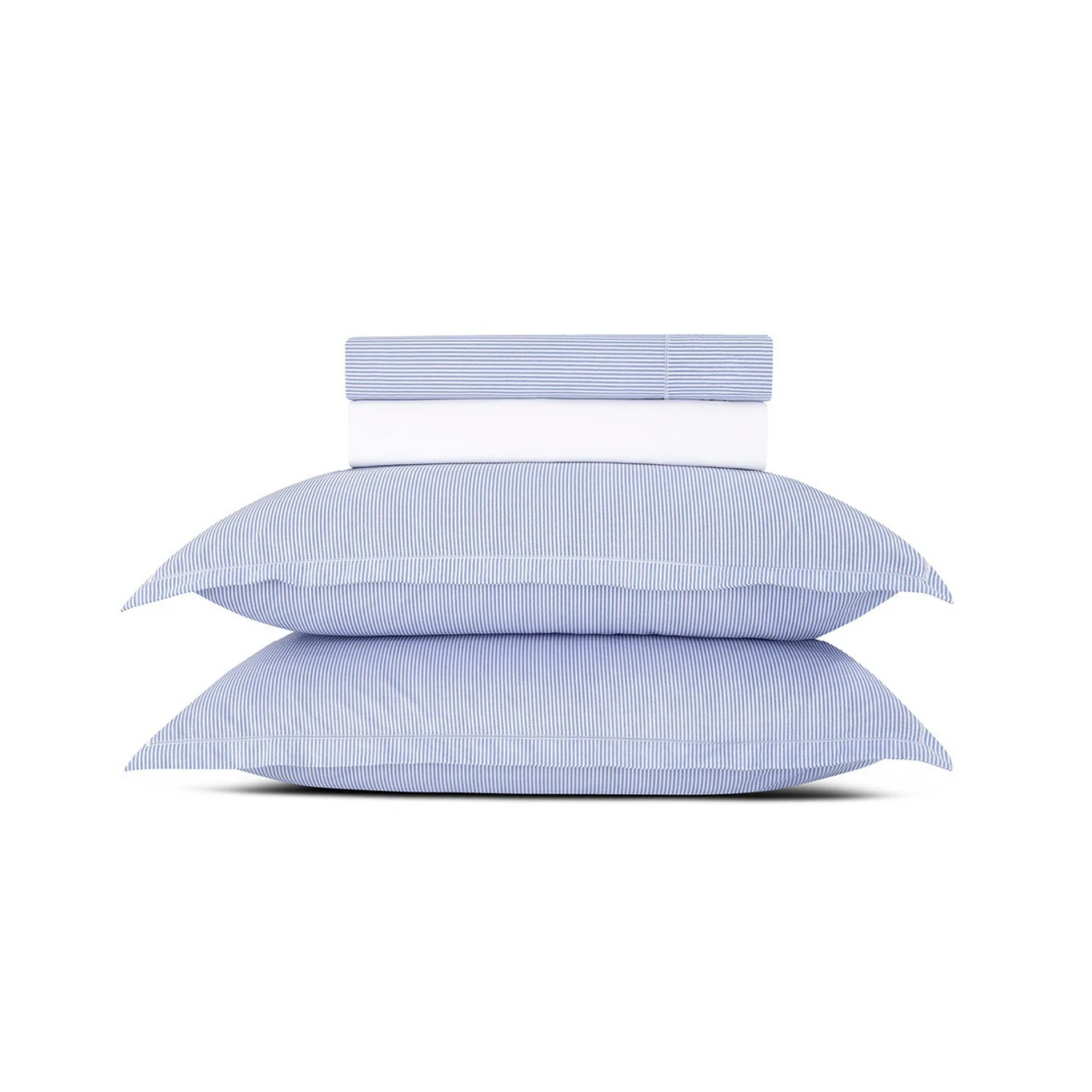 Ensemble De Draps Coton Percale - Bleu Clair - Nantes - Image 4
