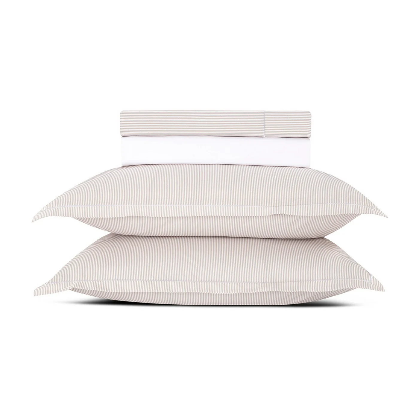 Ensemble De Draps Coton Percale - Taupe - Nantes - Image 2