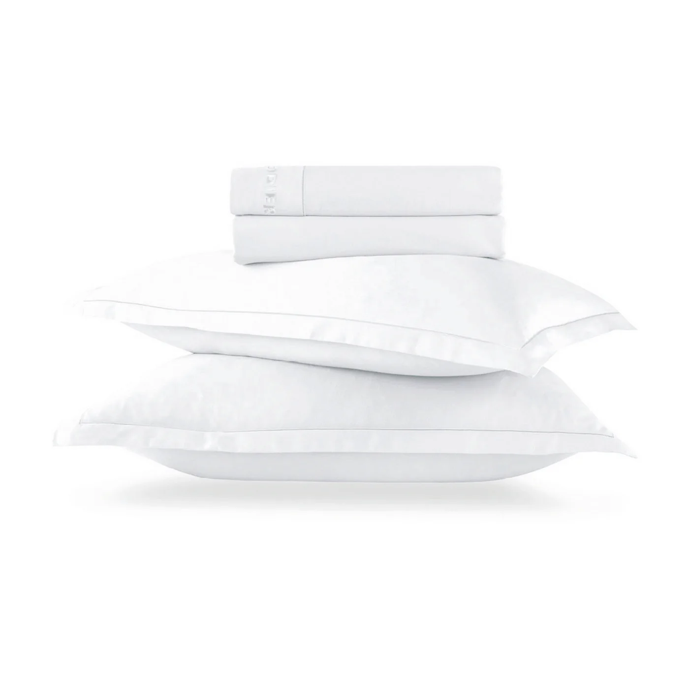 Ensemble De Draps Satin De Coton - Blanc 01 - Uni 1 Baratta - Image 6